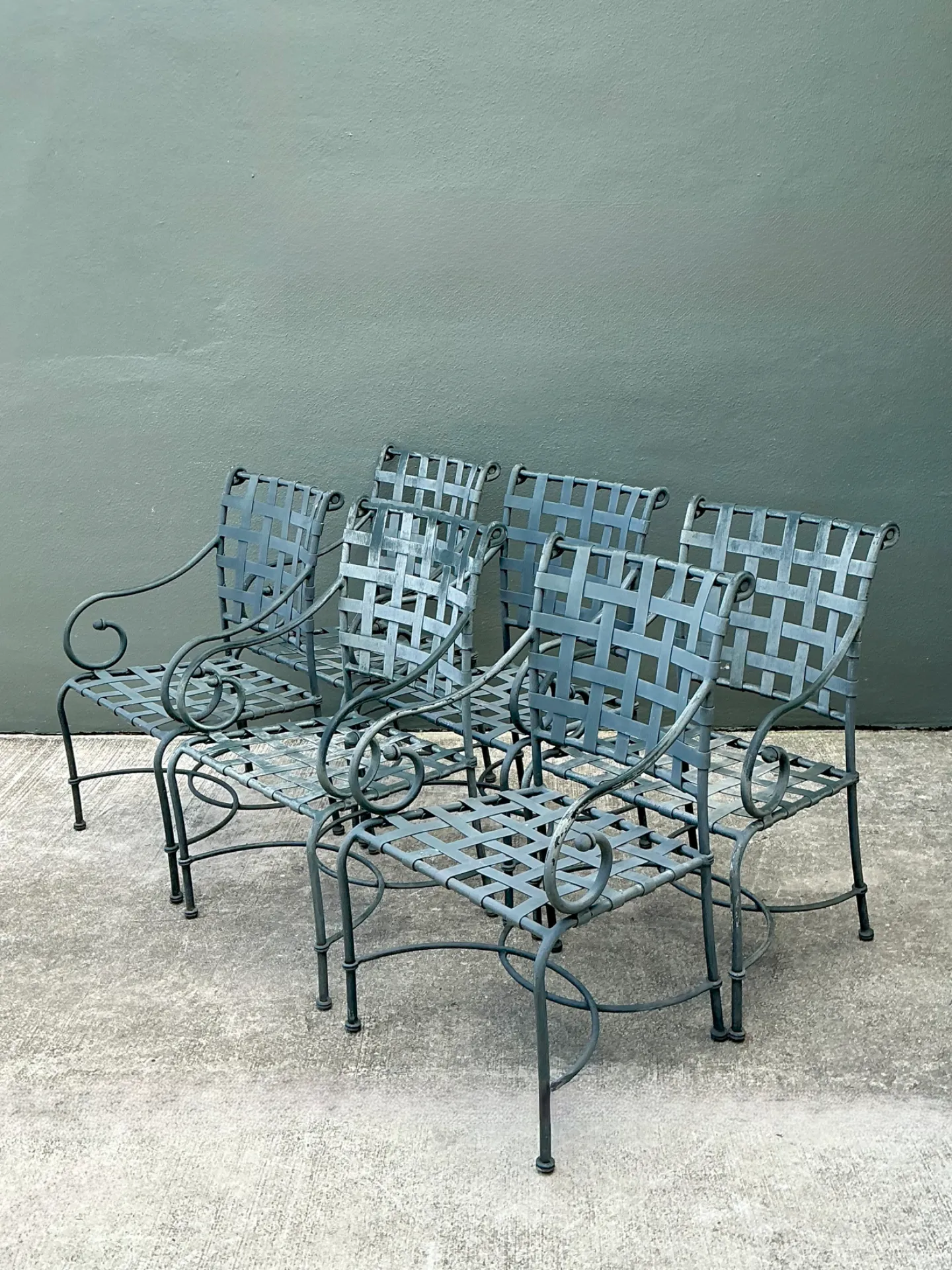 Vintage Brown Jordan “Florentine” Cast Aluminum Dining Chairs - Set Of 6 — additional photo 3