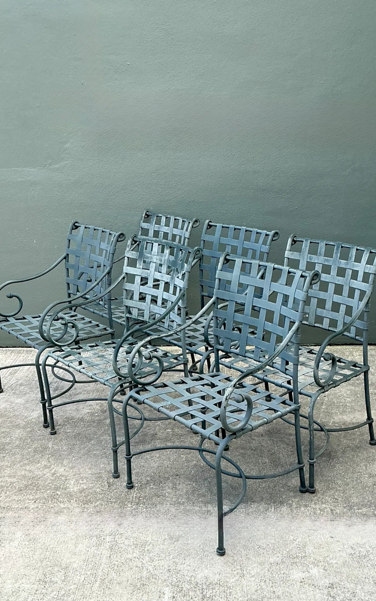 Vintage Brown Jordan “Florentine” Cast Aluminum Dining Chairs - Set Of 6 — additional photo 3