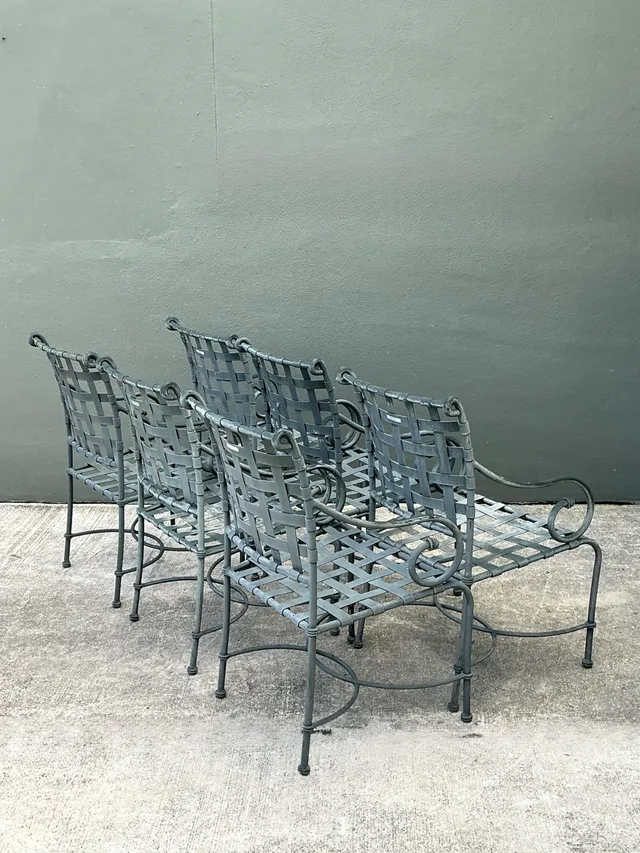 Vintage Brown Jordan “Florentine” Cast Aluminum Dining Chairs - Set Of 6 — additional photo 5