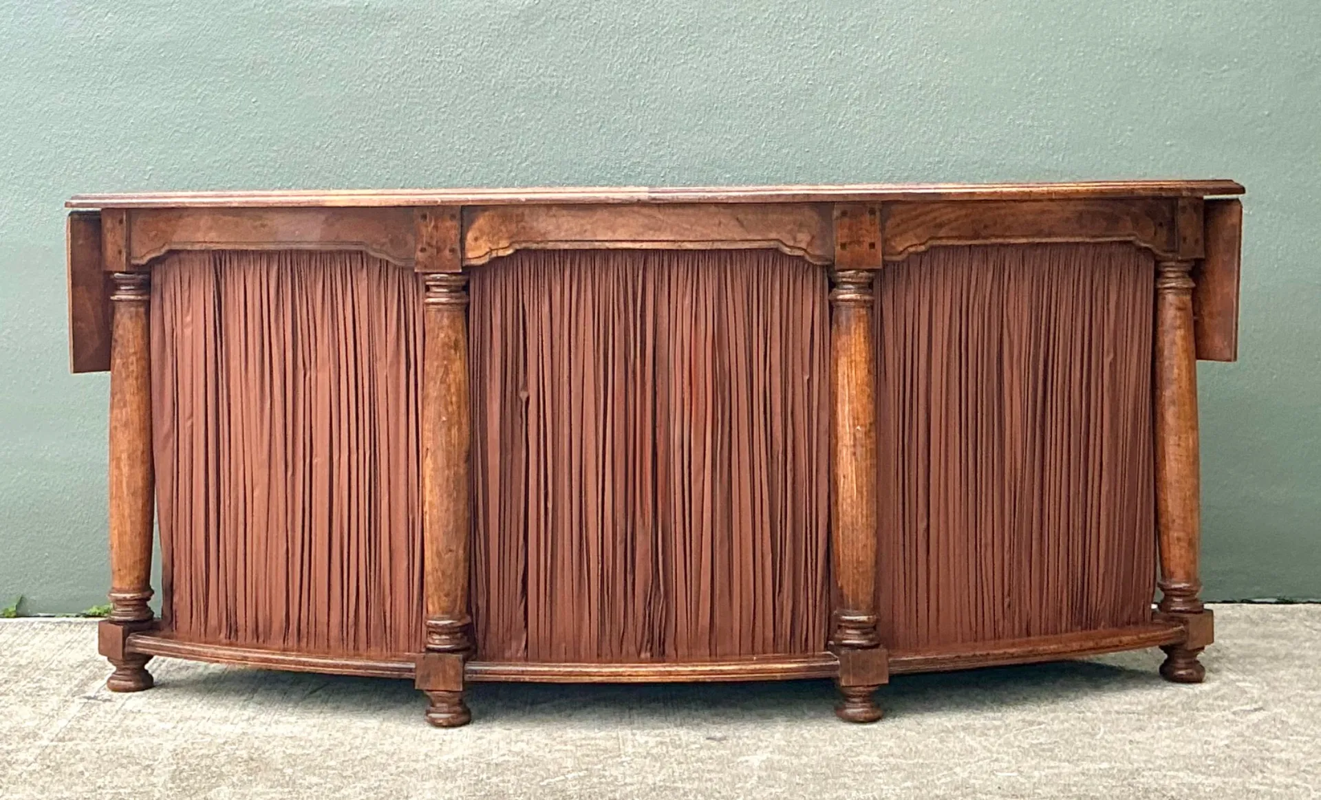 Vintage Shirred Fabric Extendable Desk — additional photo 6