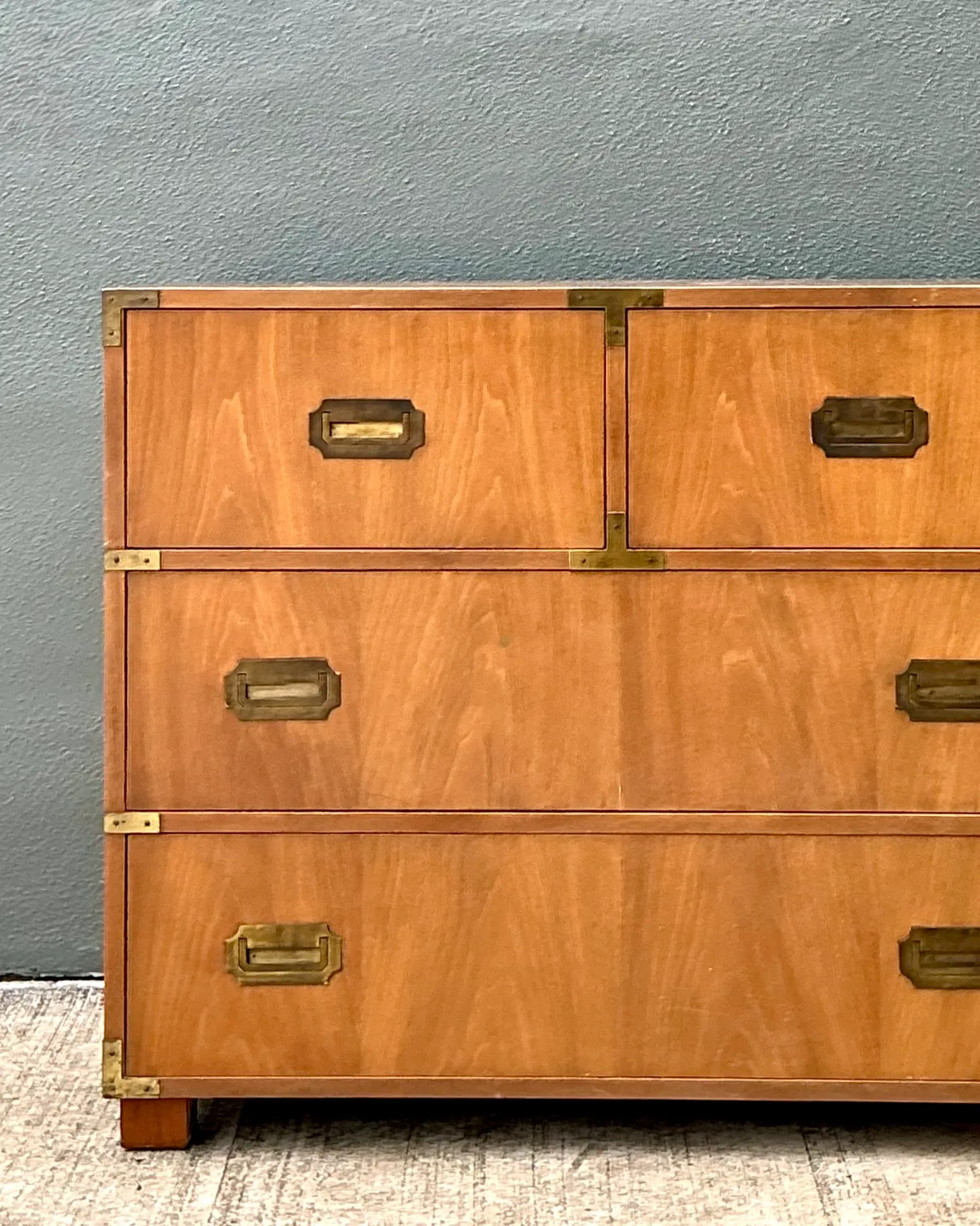 Vintage Baker Wood and Metal Campaign Chest — additional photo 2