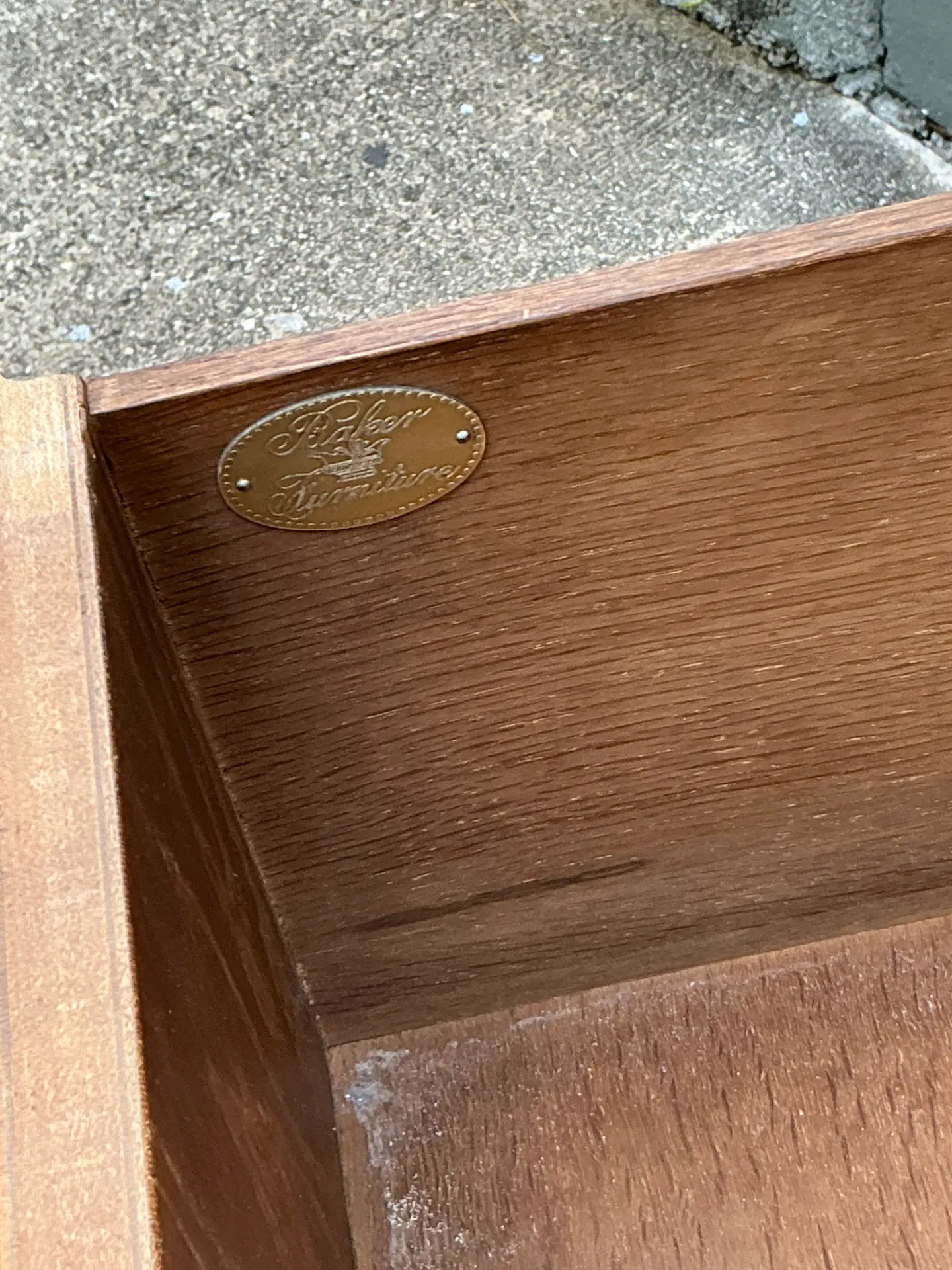 Vintage Baker Wood and Metal Campaign Chest — additional photo 3