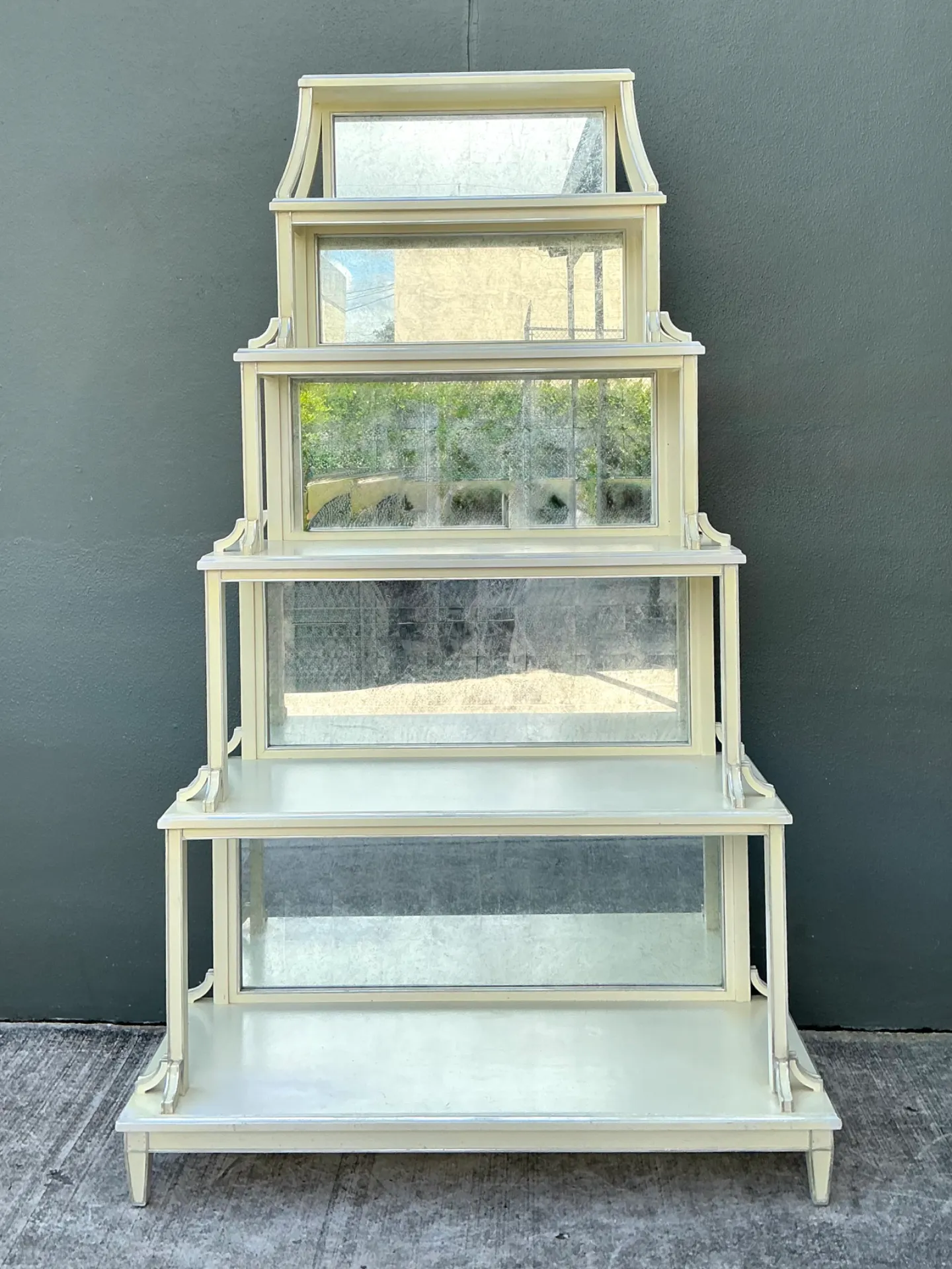 Vintage Charlotte Moss Regency Mirror Back Etagere — additional photo 1