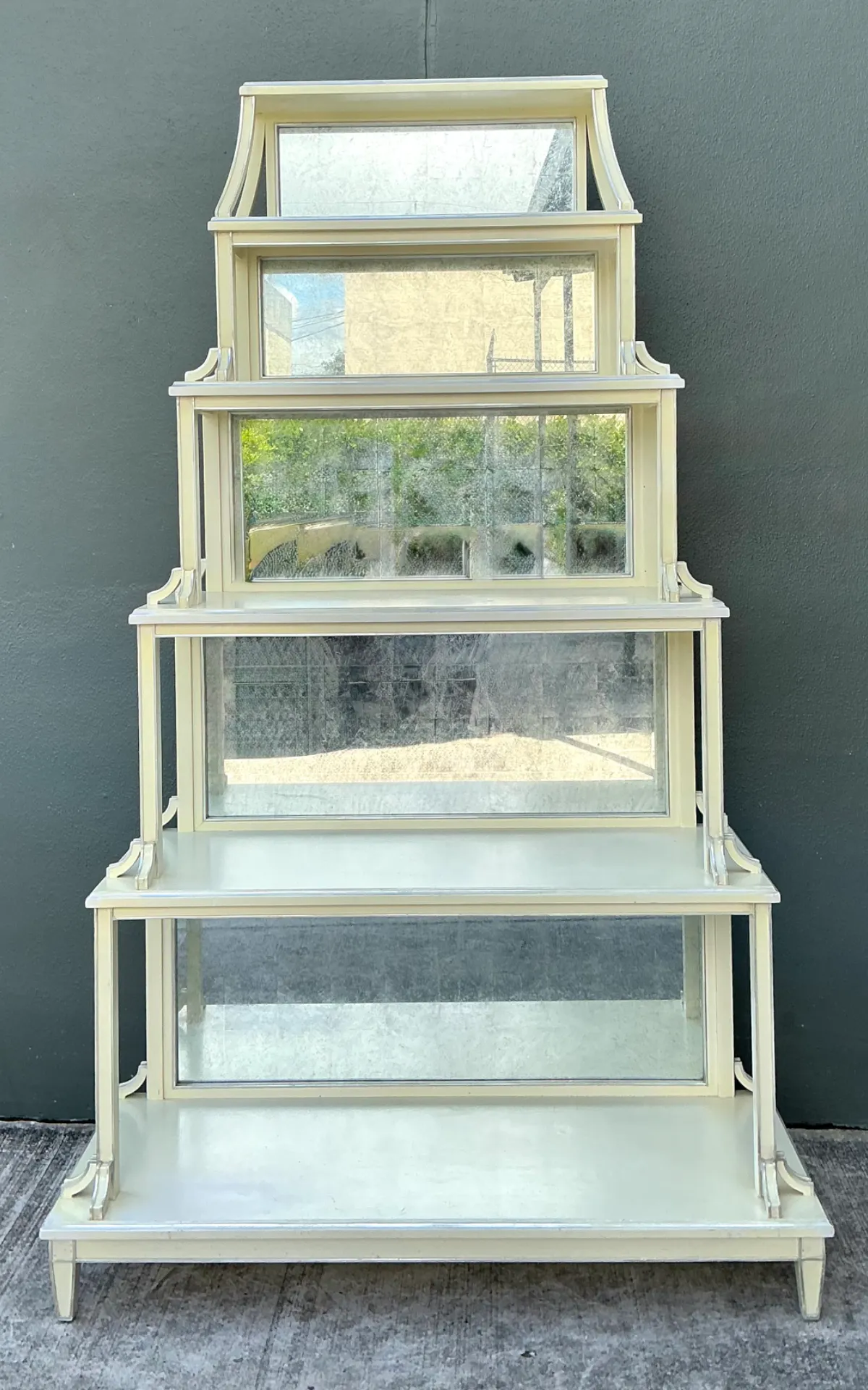 Vintage Charlotte Moss Regency Mirror Back Etagere — additional photo 1