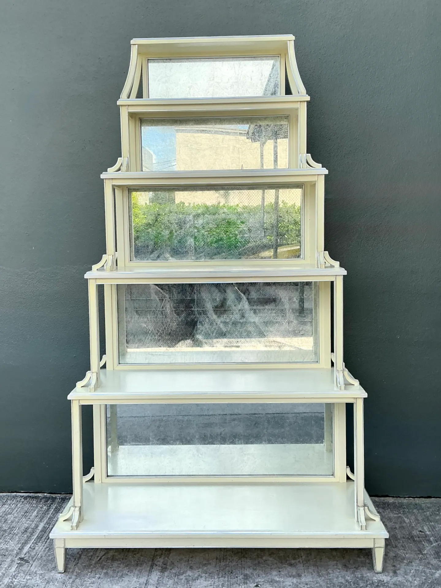 Vintage Charlotte Moss Regency Mirror Back Etagere — additional photo 6