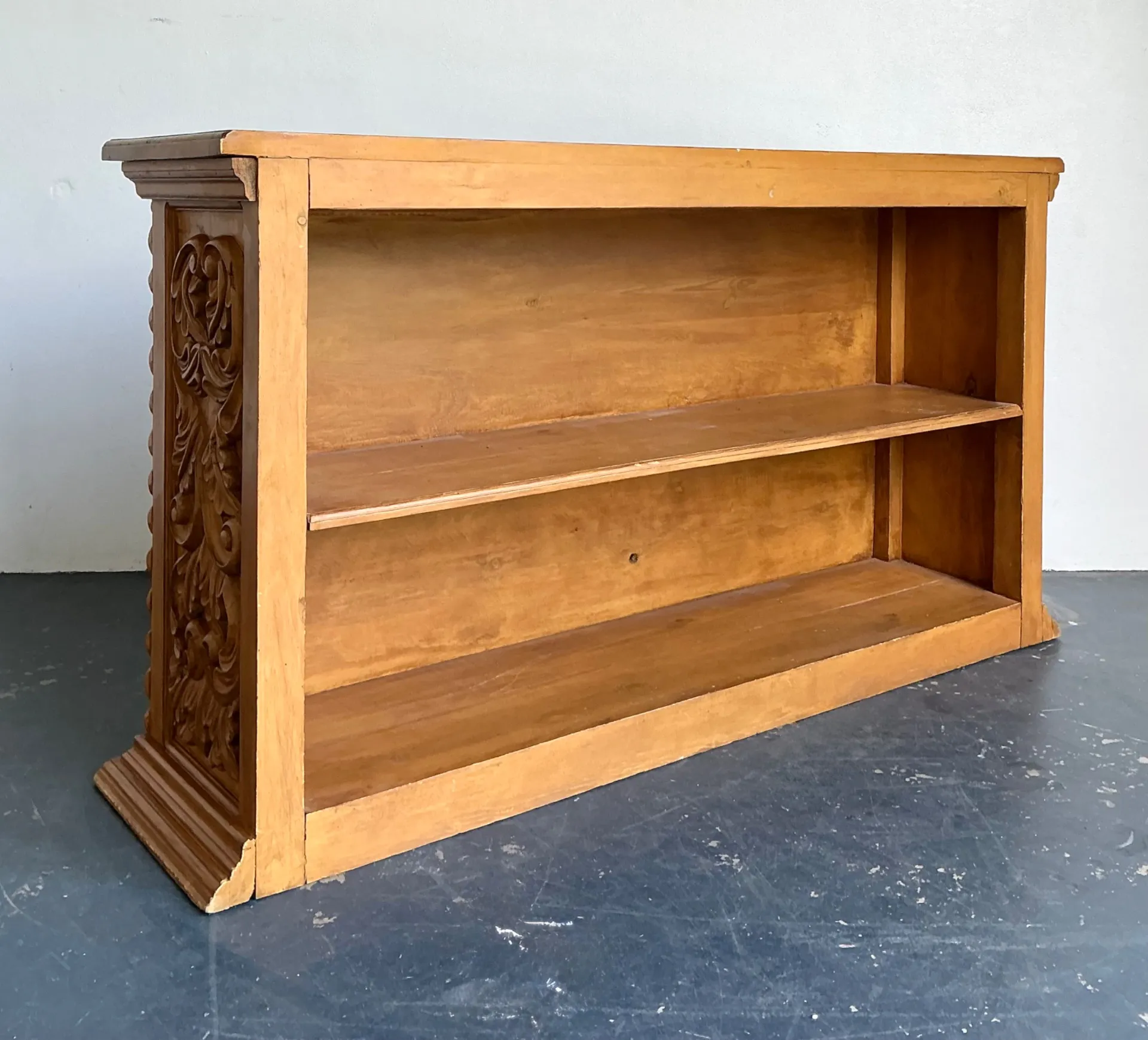 Vintage Ornate Wood Carved Dry Bar — additional photo 7