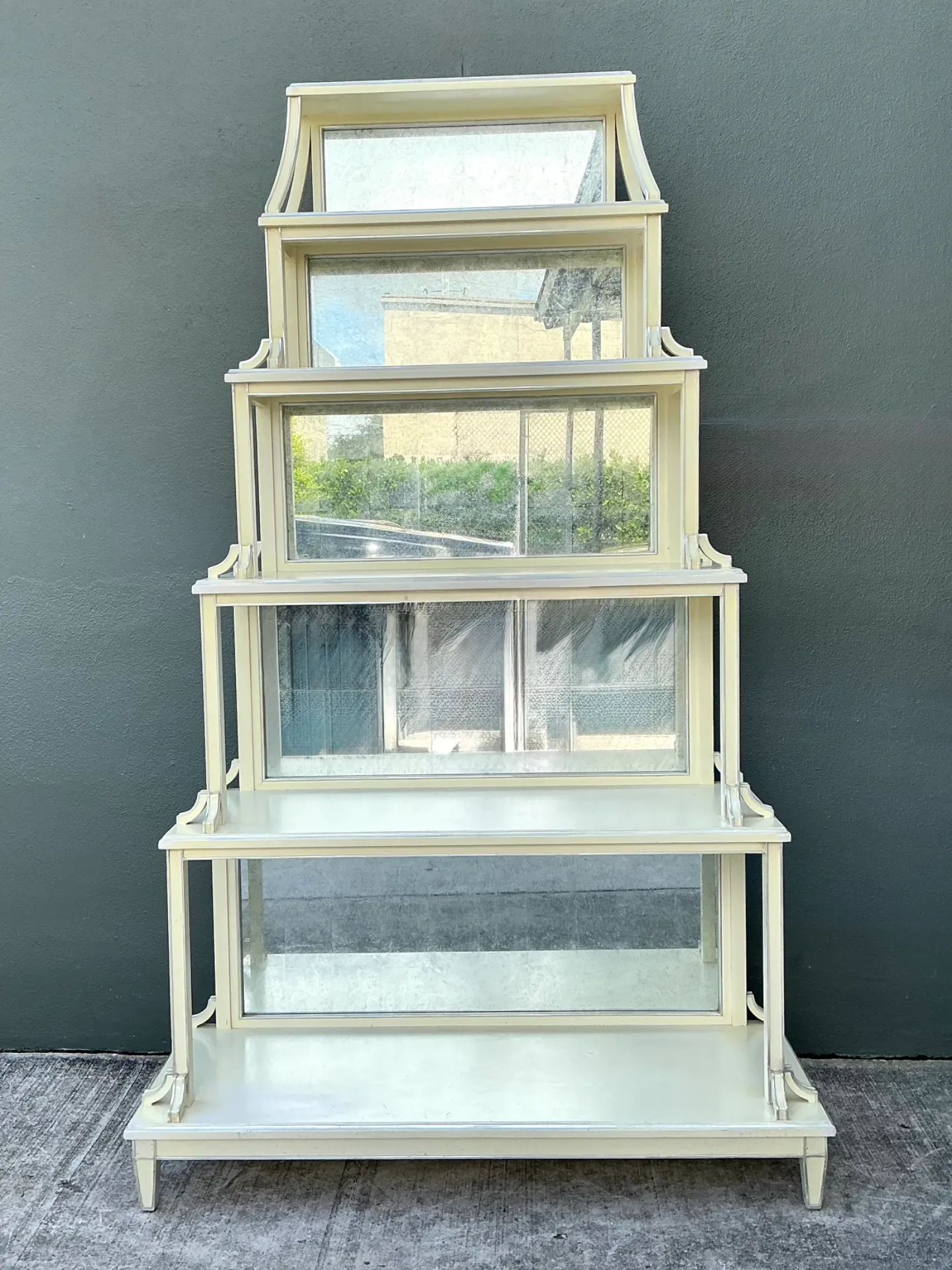 Vintage Charlotte Moss Regency Mirror Back Etagere — additional photo 8