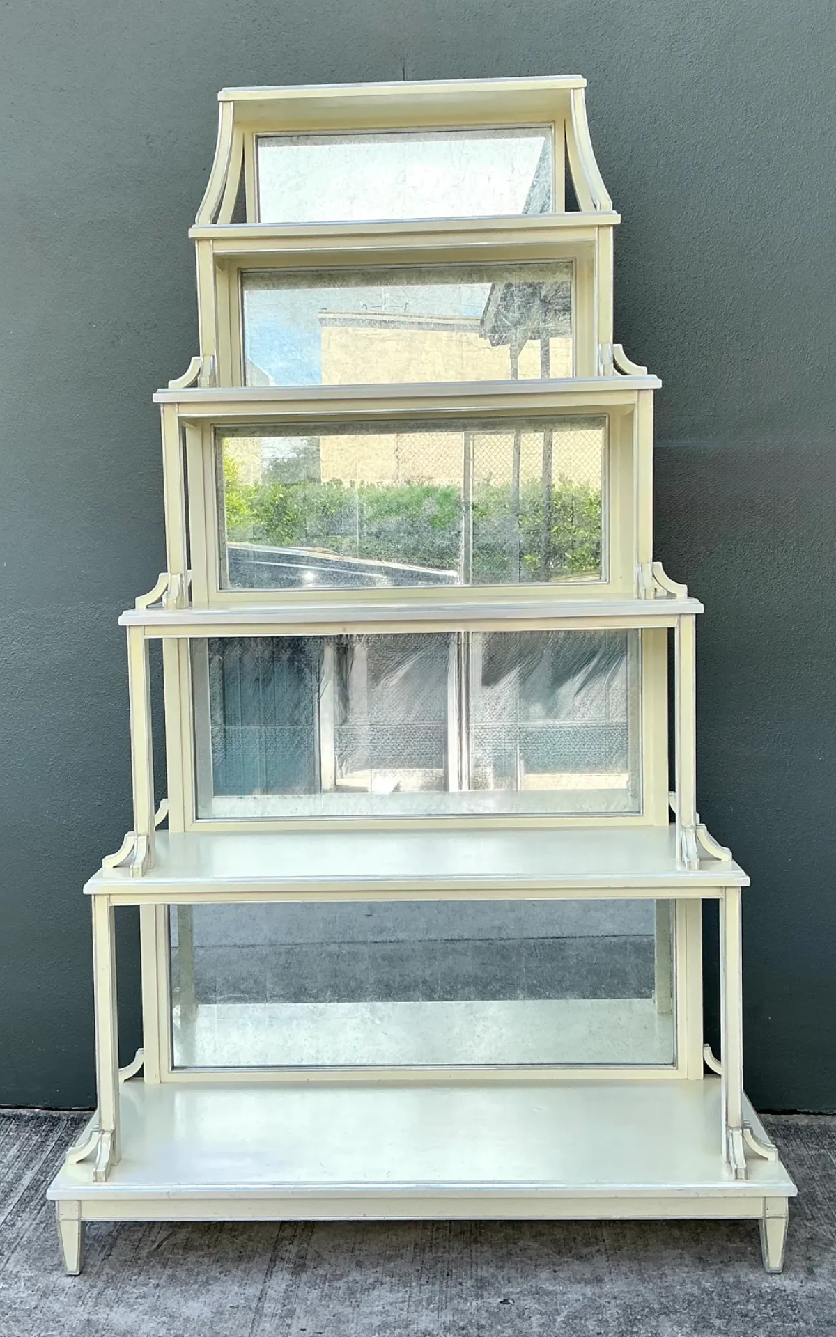 Vintage Charlotte Moss Regency Mirror Back Etagere — additional photo 8
