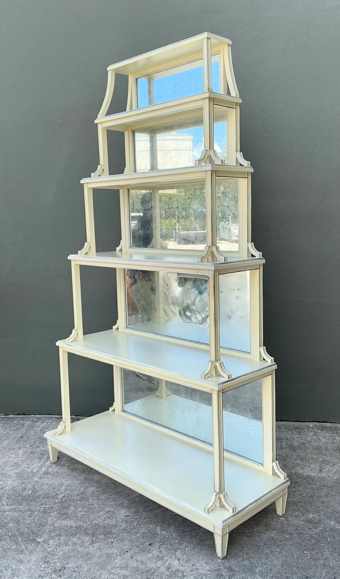 Vintage Charlotte Moss Regency Mirror Back Etagere — additional photo 2