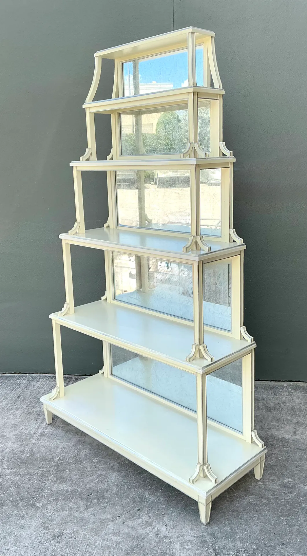 Vintage Charlotte Moss Regency Mirror Back Etagere — additional photo 5