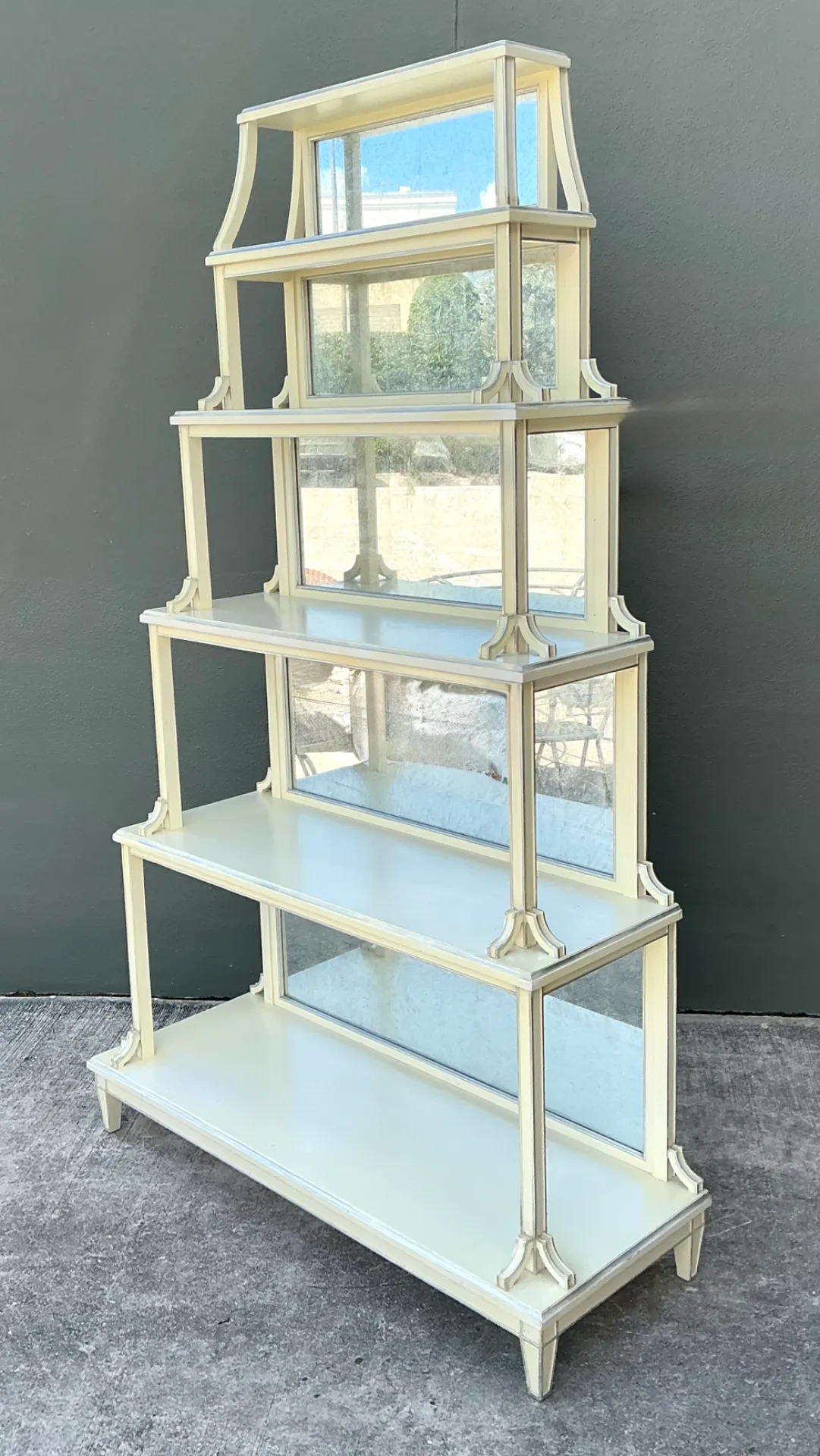 Vintage Charlotte Moss Regency Mirror Back Etagere — additional photo 7