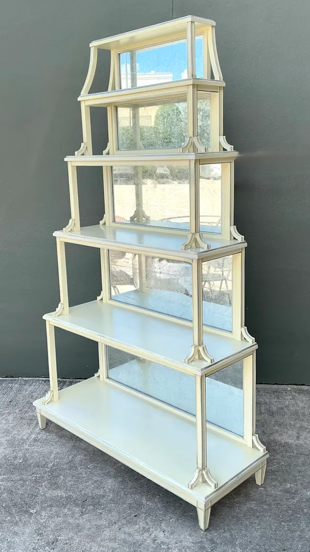Vintage Charlotte Moss Regency Mirror Back Etagere — additional photo 7