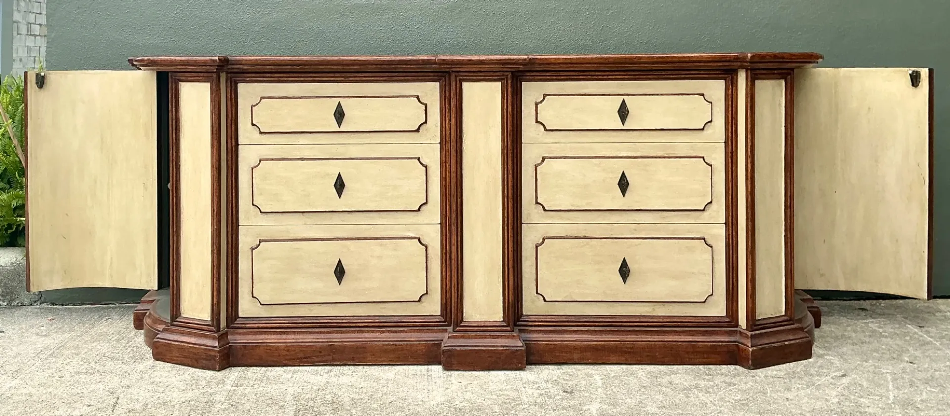Vintage Monumental Custom Neoclassical Sideboard - Wood, 90W x 35.5H — additional photo 8