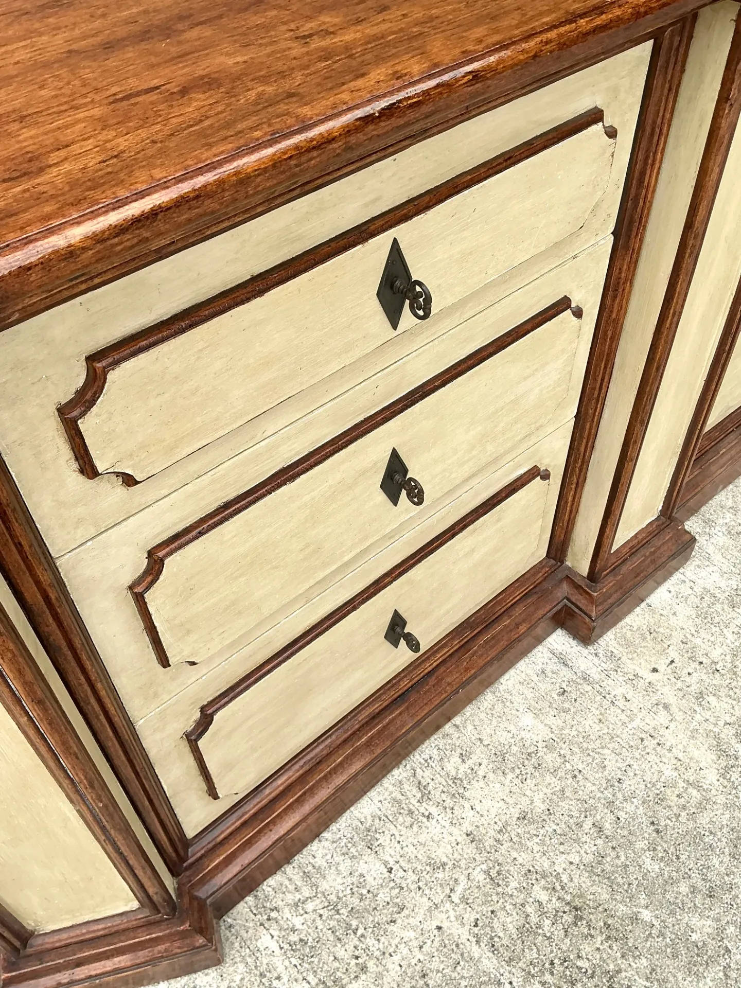 Vintage Monumental Custom Neoclassical Sideboard - Wood, 90W x 35.5H — additional photo 1