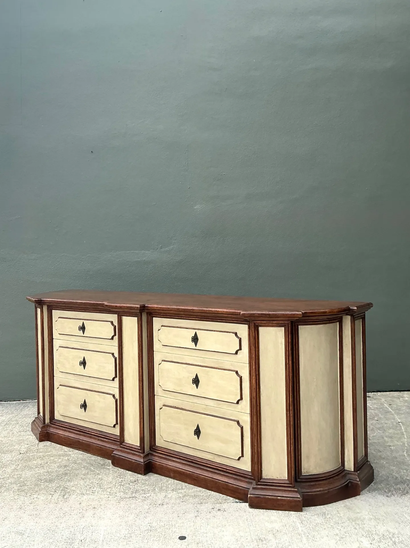 Vintage Monumental Custom Neoclassical Sideboard - Wood, 90W x 35.5H — additional photo 5