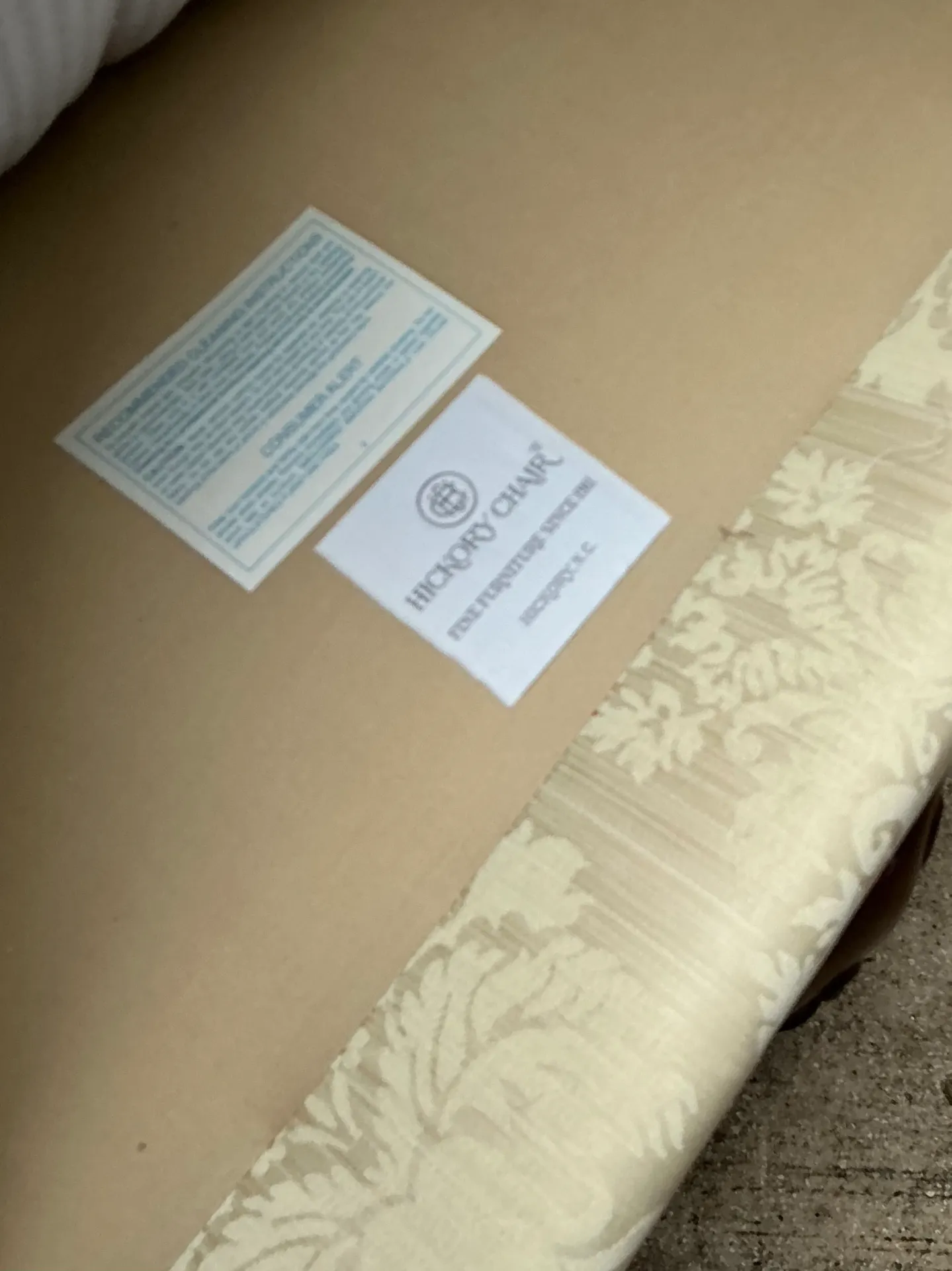 Vintage Hickory Chair Tie Back Slipcovered Camelback Sofa — additional photo 4