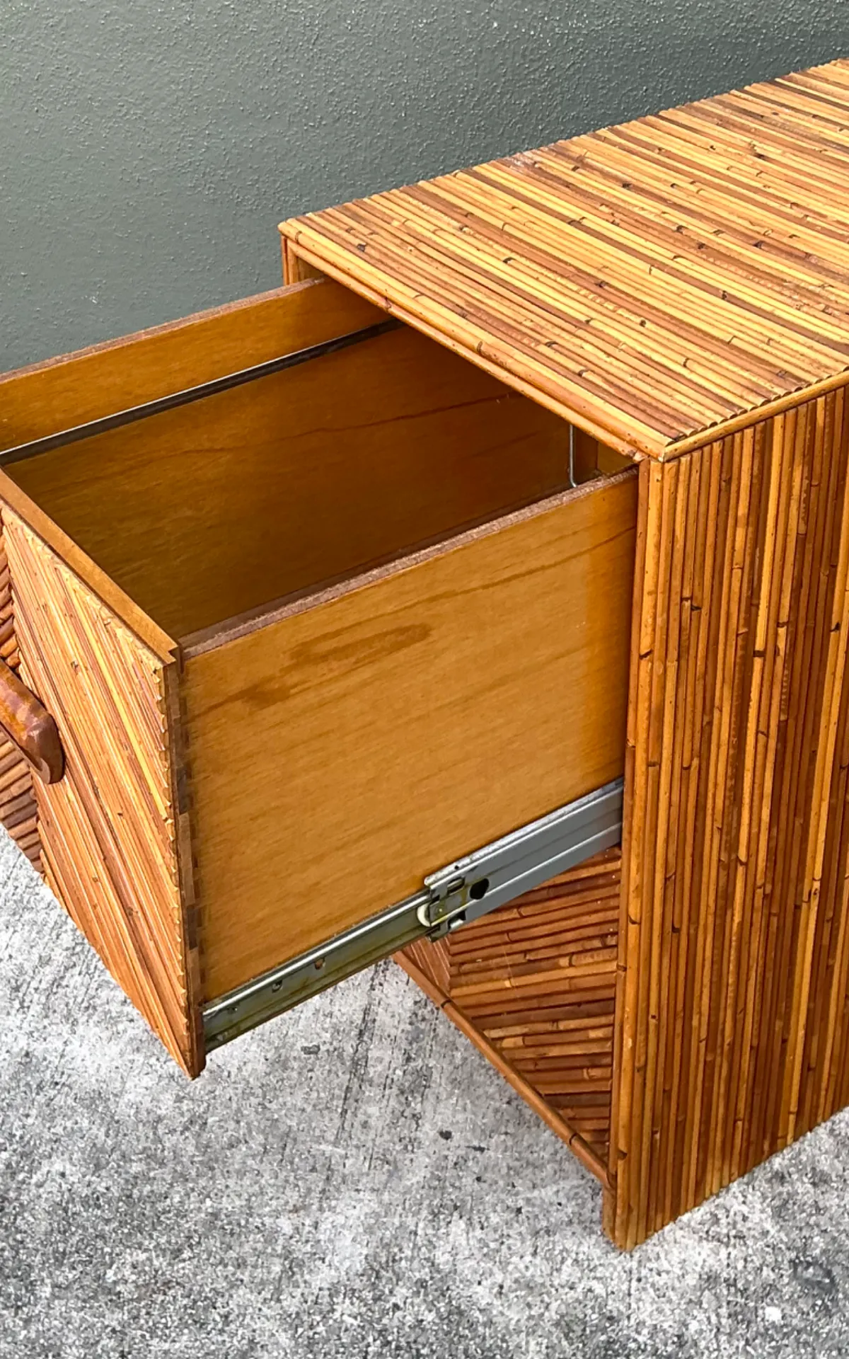 Vintage Pencil Reed Two-Drawer Filing Cabinet — additional photo 5