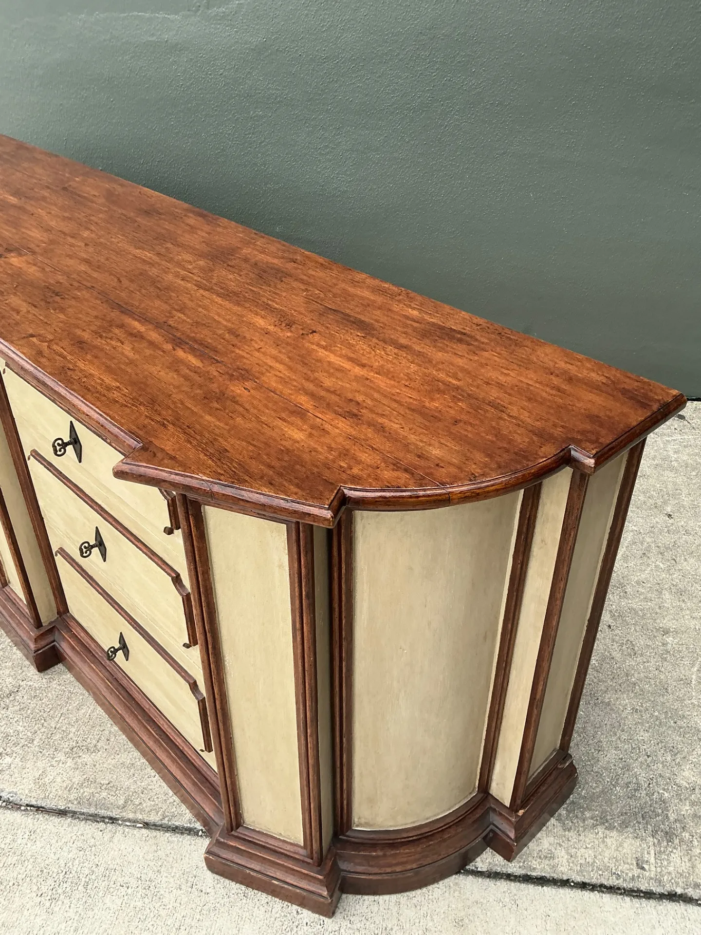 Vintage Monumental Custom Neoclassical Sideboard - Wood, 90W x 35.5H — additional photo 7