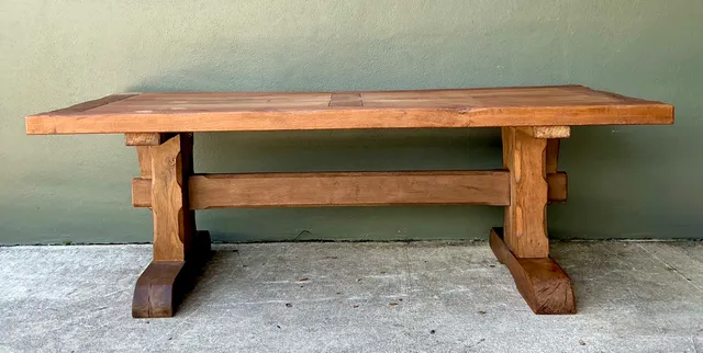 Vintage Rustic Wood Dining Table — additional photo 7