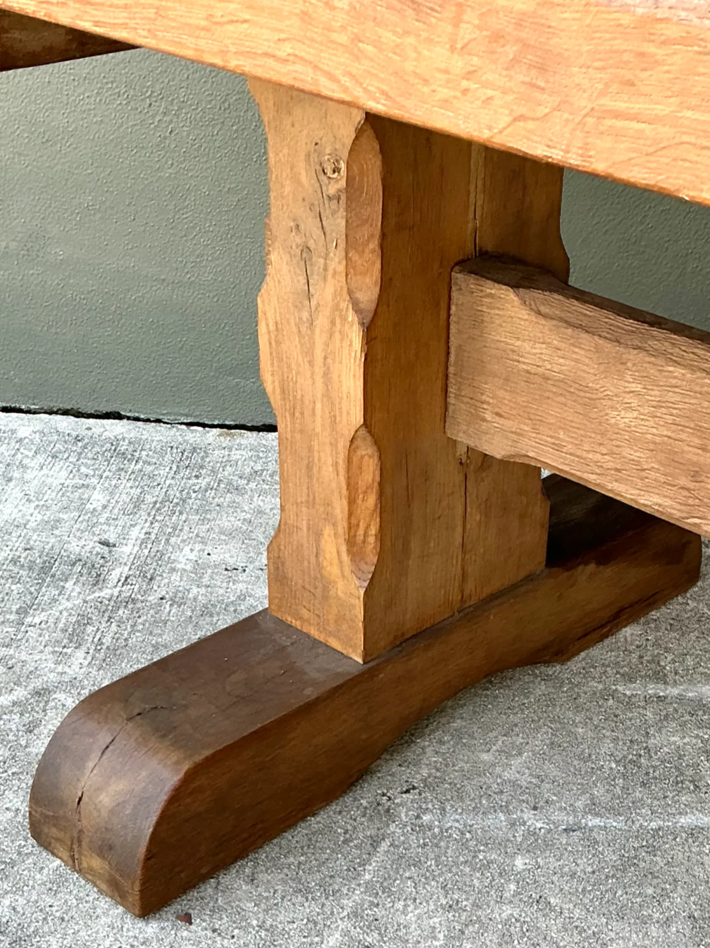 Vintage Rustic Wood Dining Table — additional photo 4