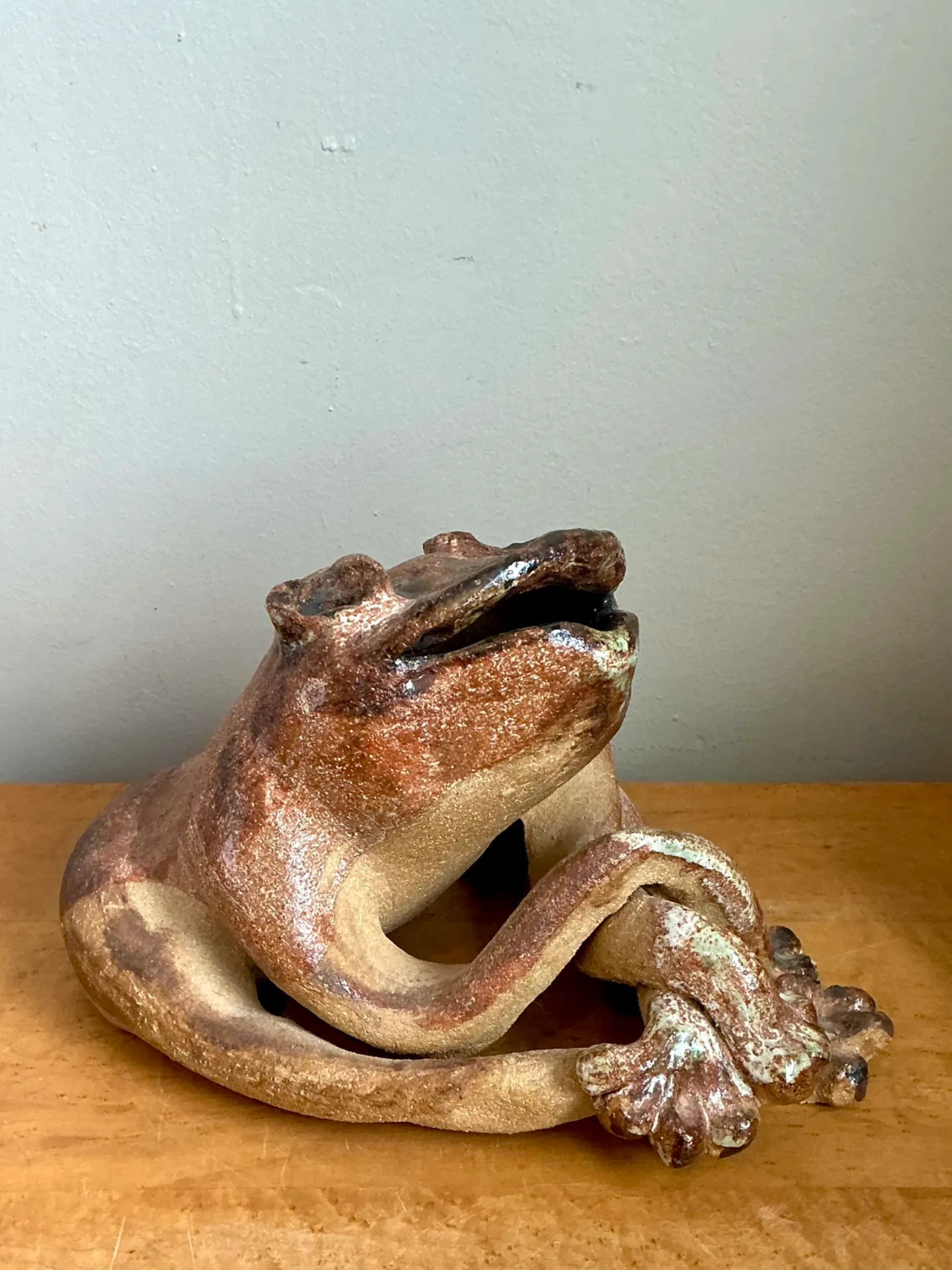 Vintage Ceramic Frog Sculpture — additional photo 8