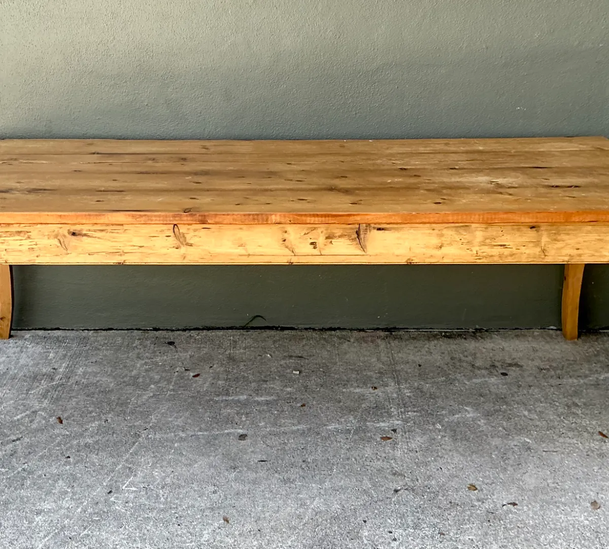 Vintage Rustic Pine Plank Farm Table — additional photo 7