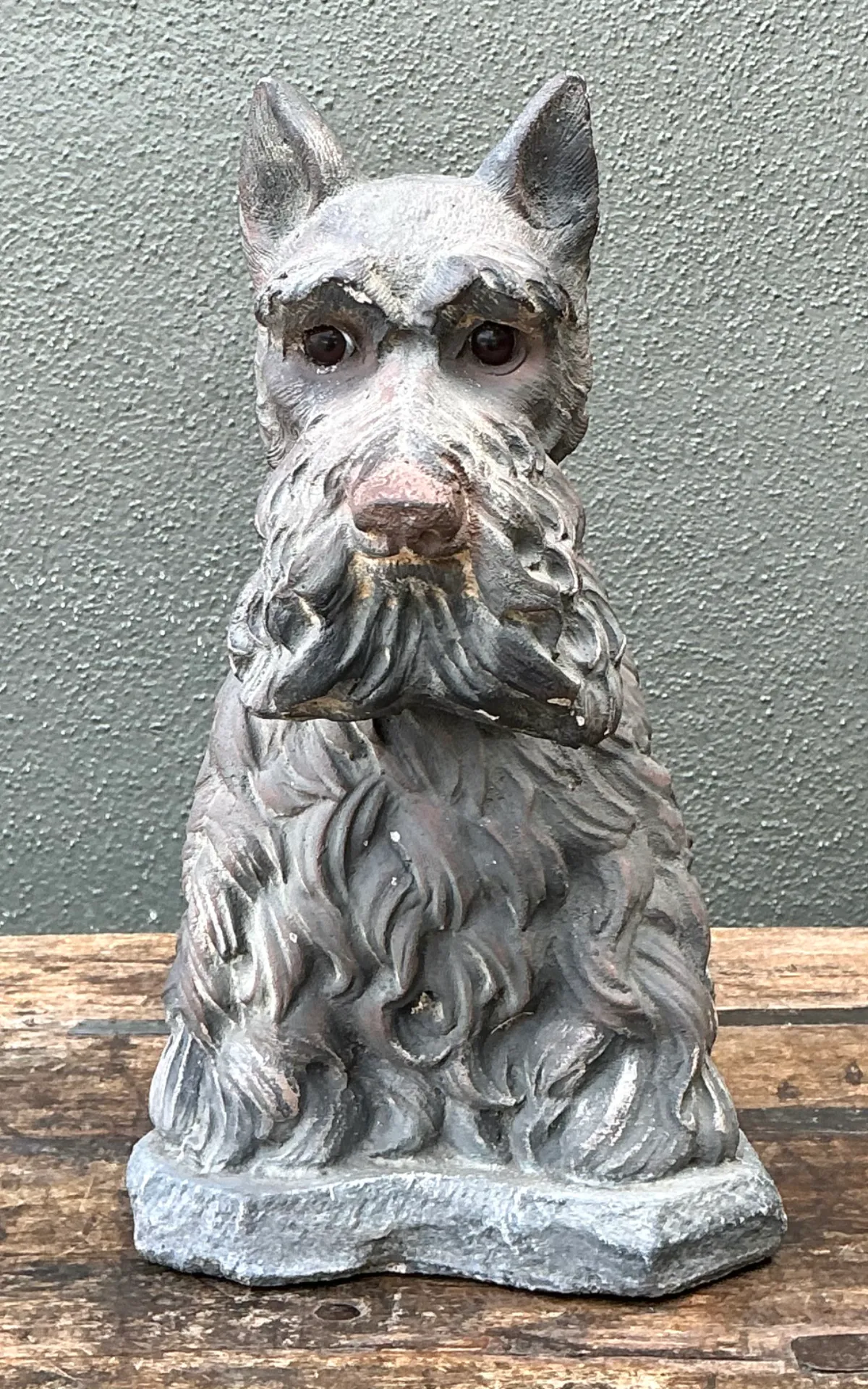 Vintage Cast Cement Scottish Terrier — additional photo 1