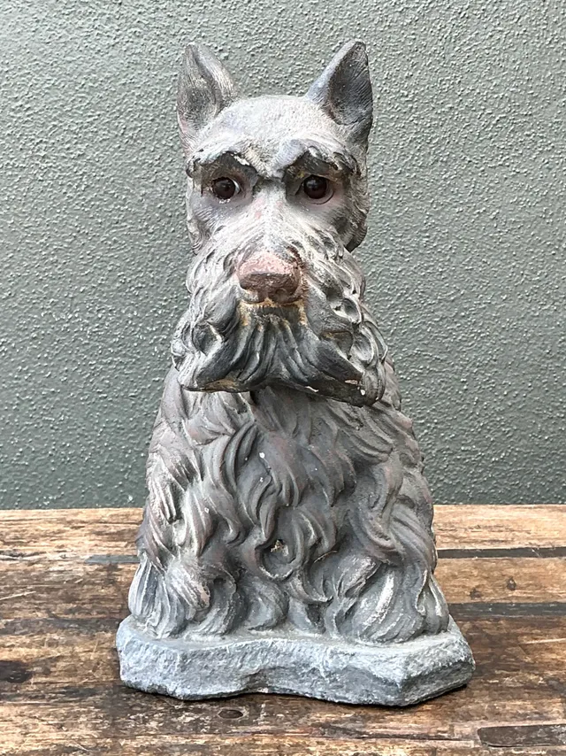 Vintage Cast Cement Scottish Terrier — additional photo 1