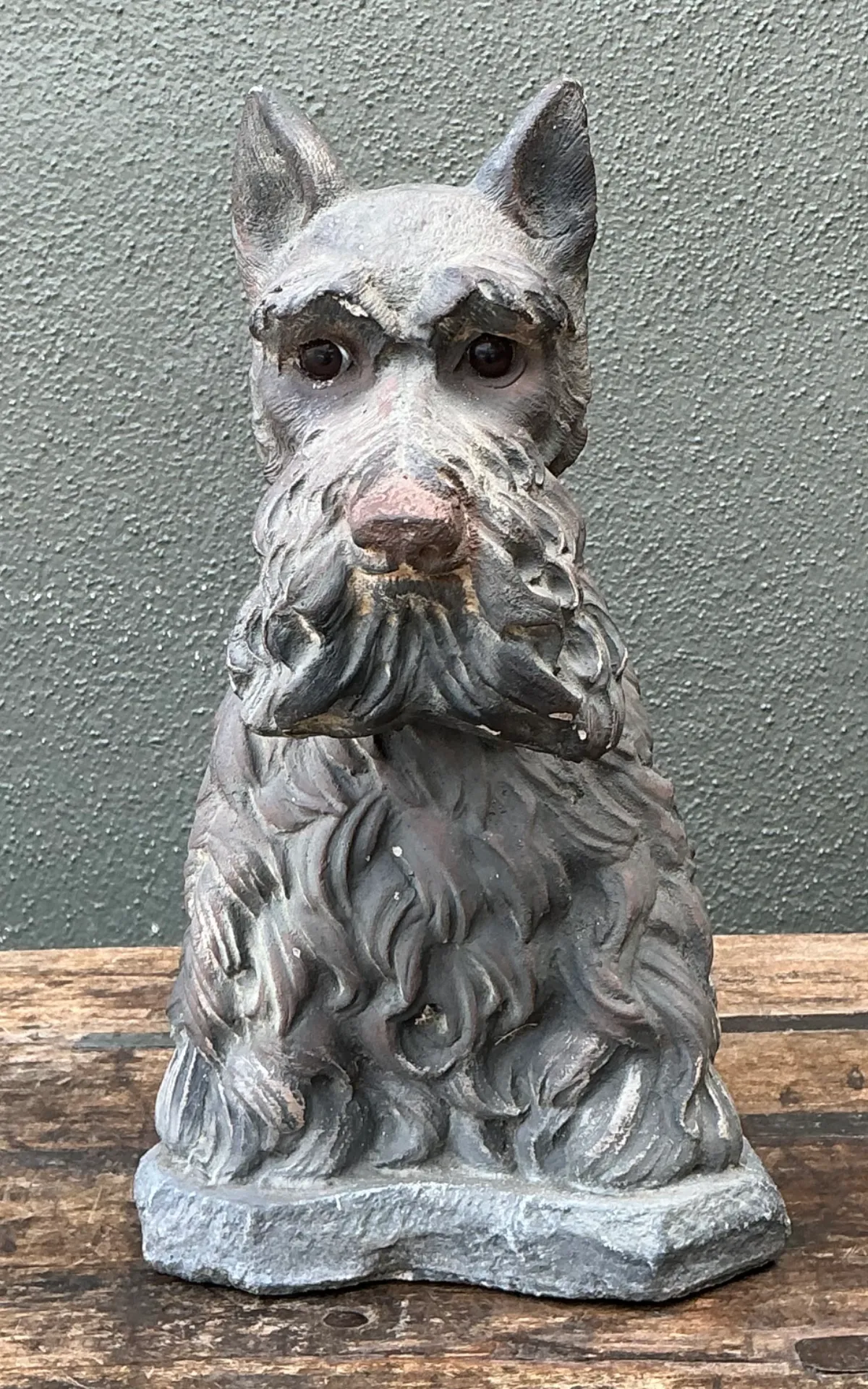Vintage Cast Cement Scottish Terrier — additional photo 4