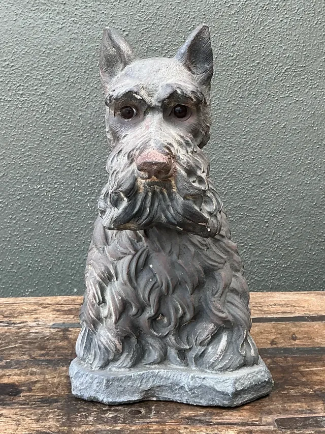 Vintage Cast Cement Scottish Terrier — additional photo 4