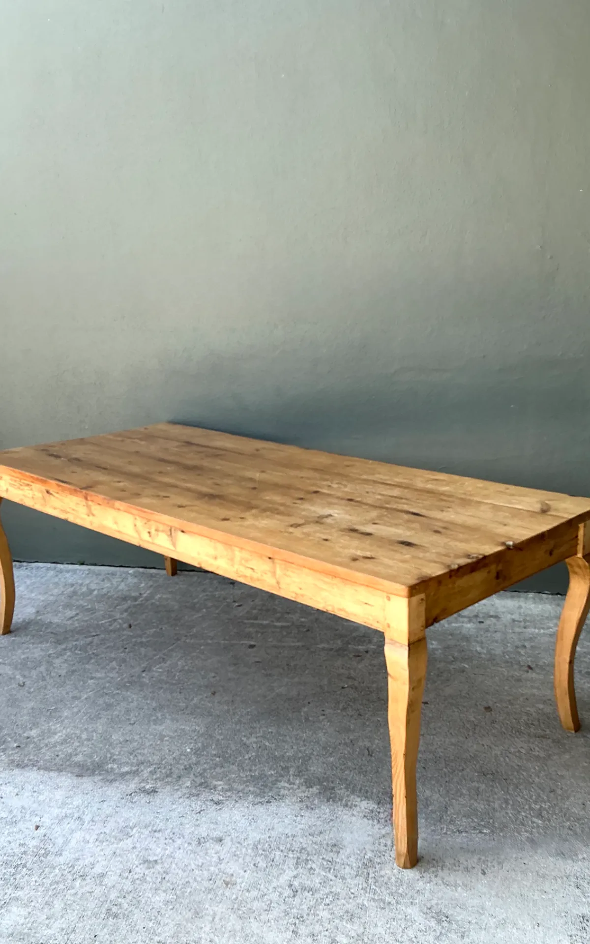 Vintage Rustic Pine Plank Farm Table — additional photo 2
