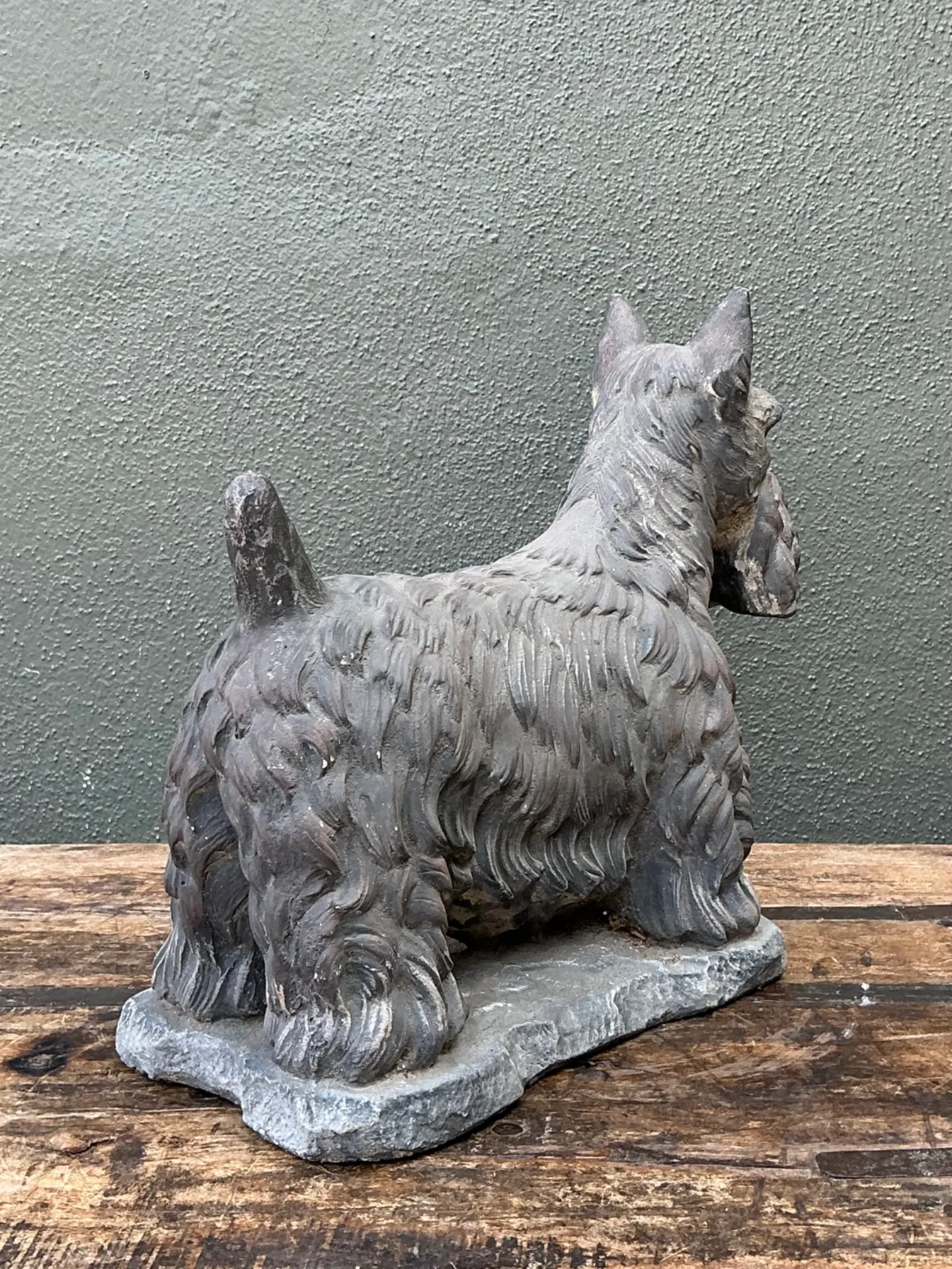 Vintage Cast Cement Scottish Terrier — additional photo 5