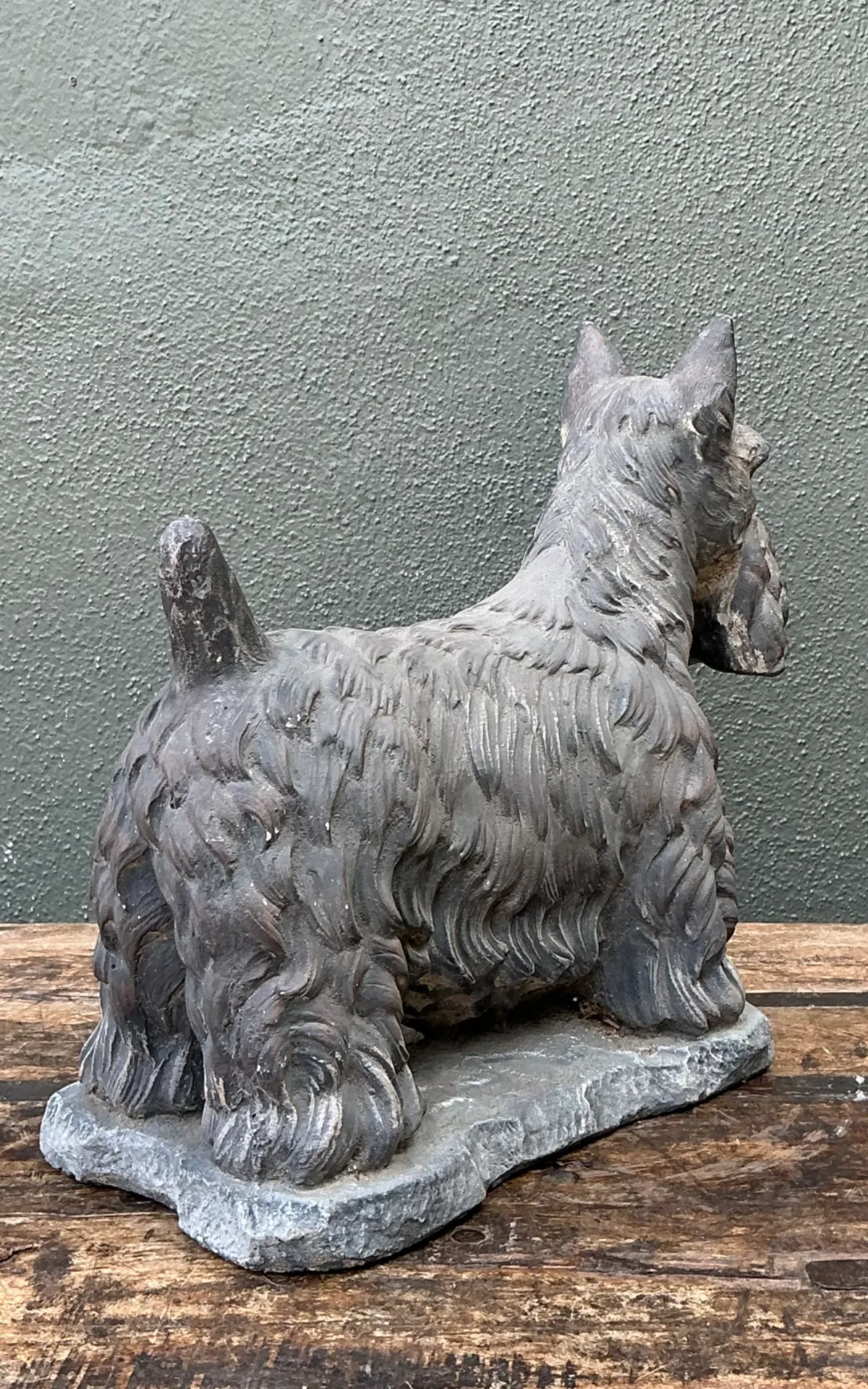 Vintage Cast Cement Scottish Terrier — additional photo 5