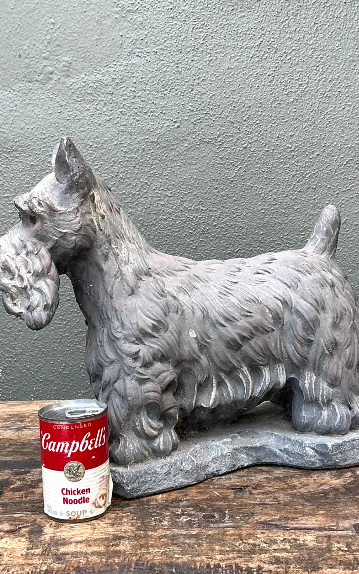 Vintage Cast Cement Scottish Terrier — additional photo 6