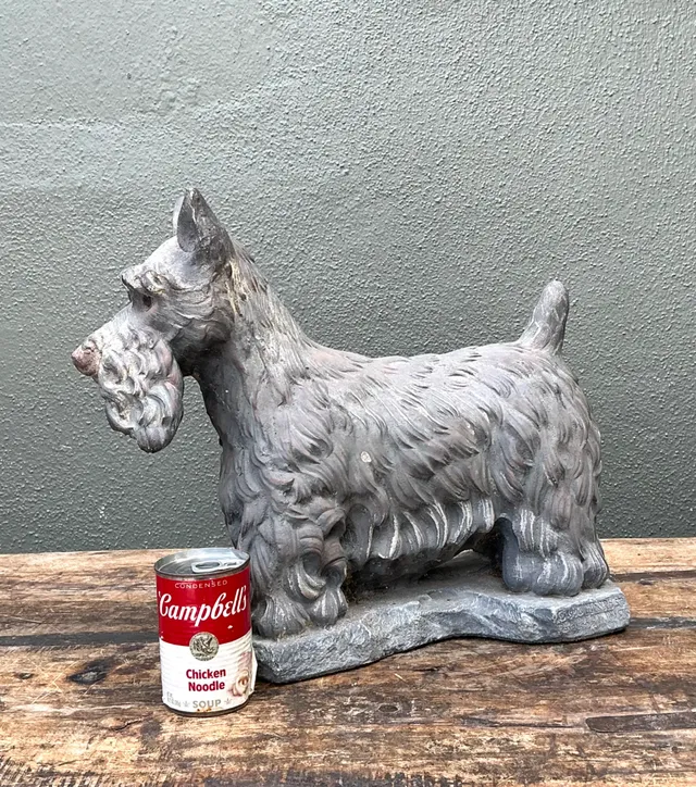 Vintage Cast Cement Scottish Terrier — additional photo 6