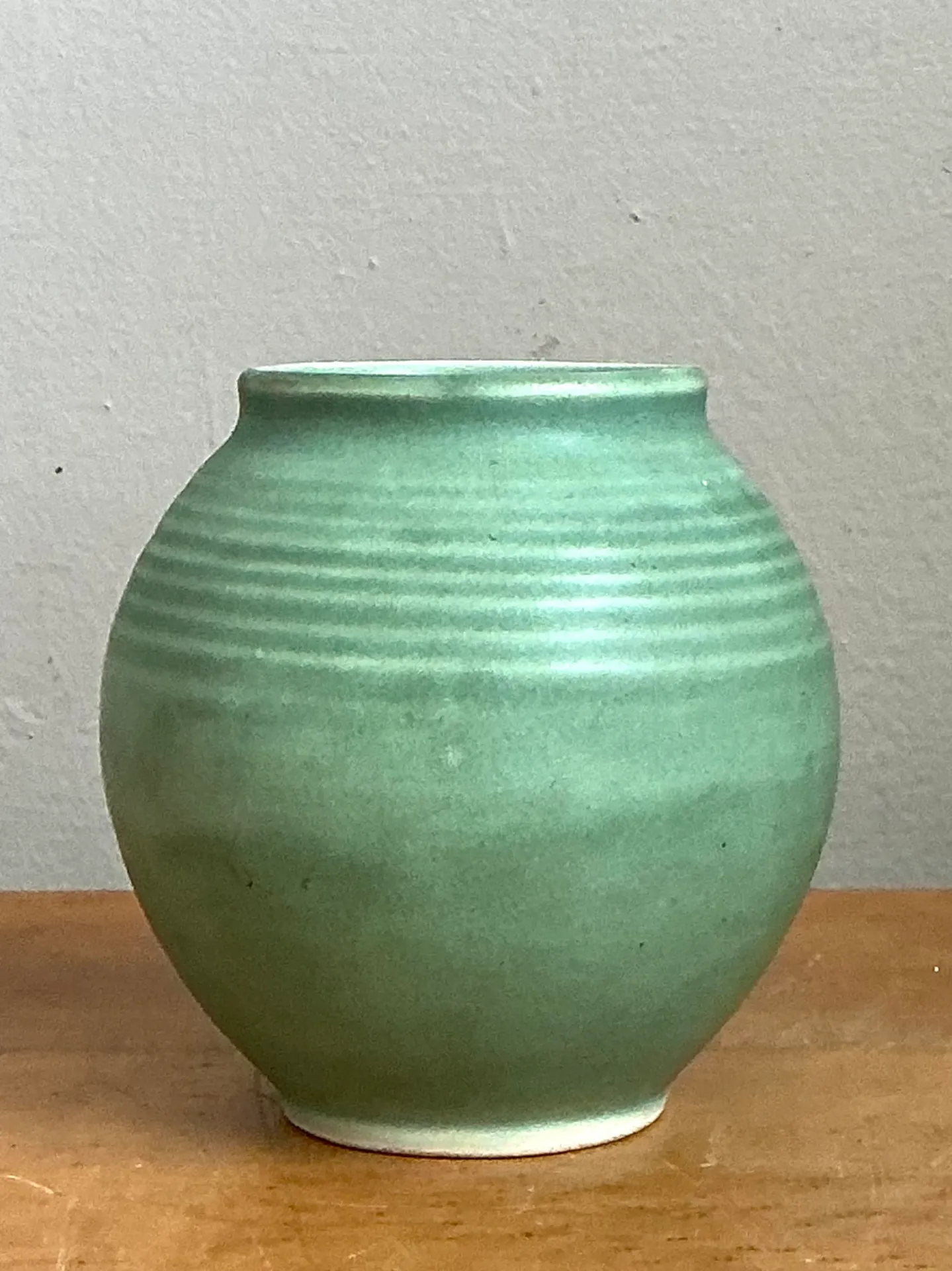 Vintage Green Glazed Ceramic Vase — additional photo 5