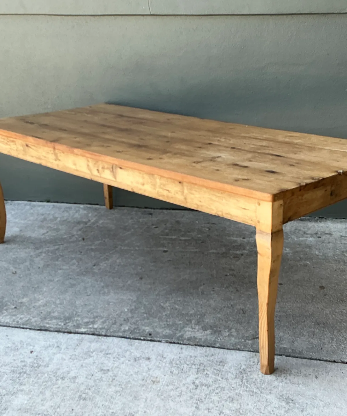 Vintage Rustic Pine Plank Farm Table — additional photo 6