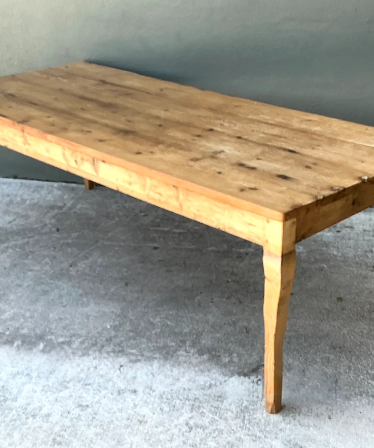 Vintage Rustic Pine Plank Farm Table — additional photo 1
