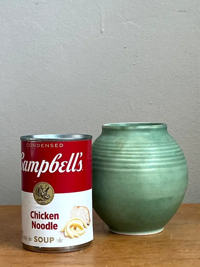 Vintage Green Glazed Ceramic Vase — additional photo 3