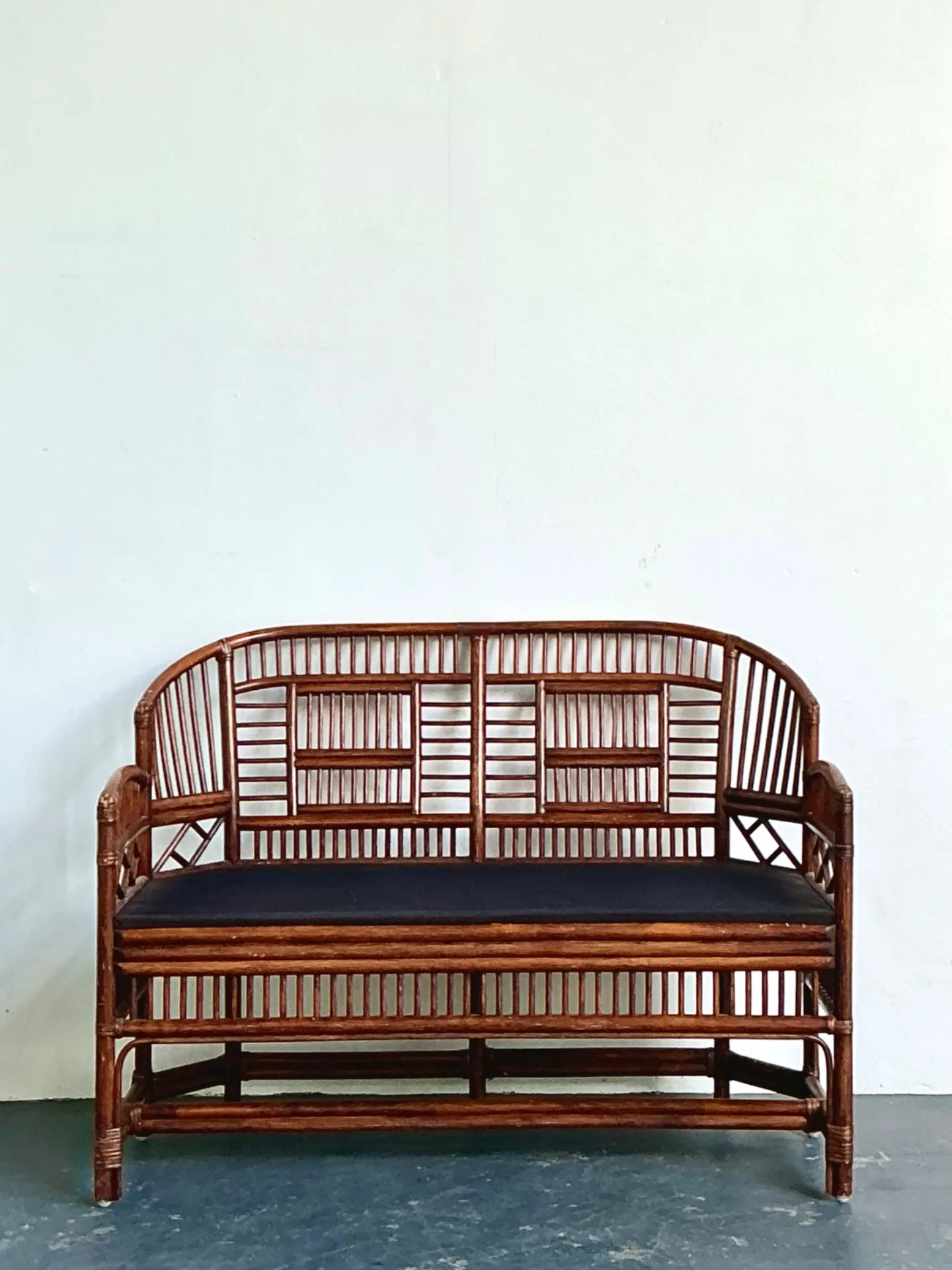 Vintage Brighton Pavillon Rattan Settee — additional photo 4