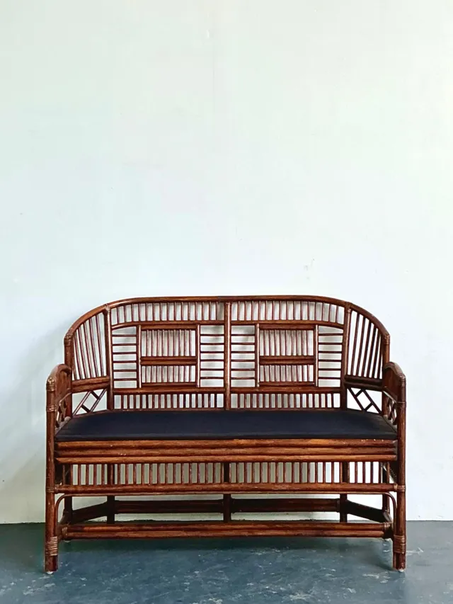 Vintage Brighton Pavillon Rattan Settee — additional photo 4
