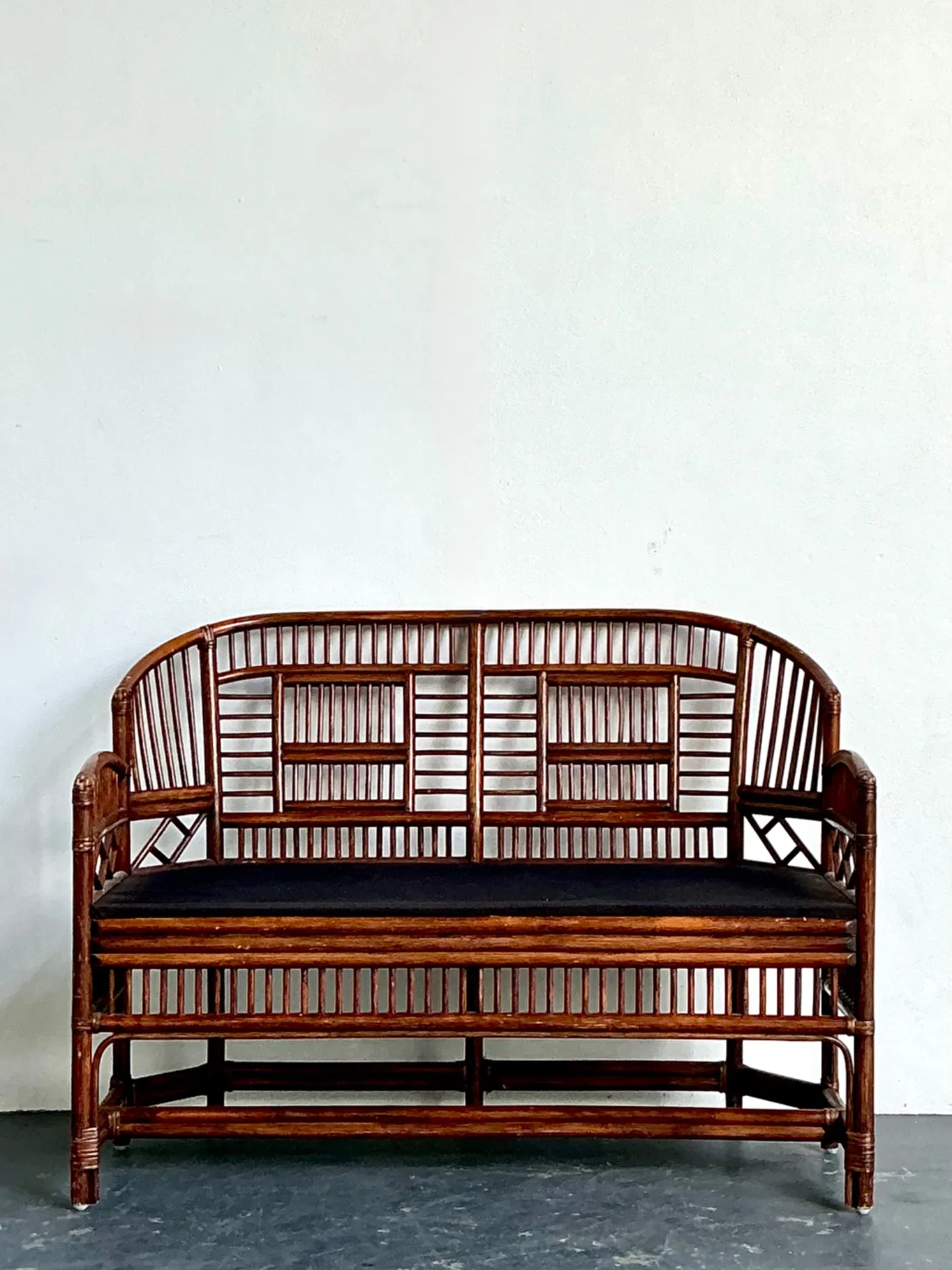 Vintage Brighton Pavillon Rattan Settee — additional photo 2