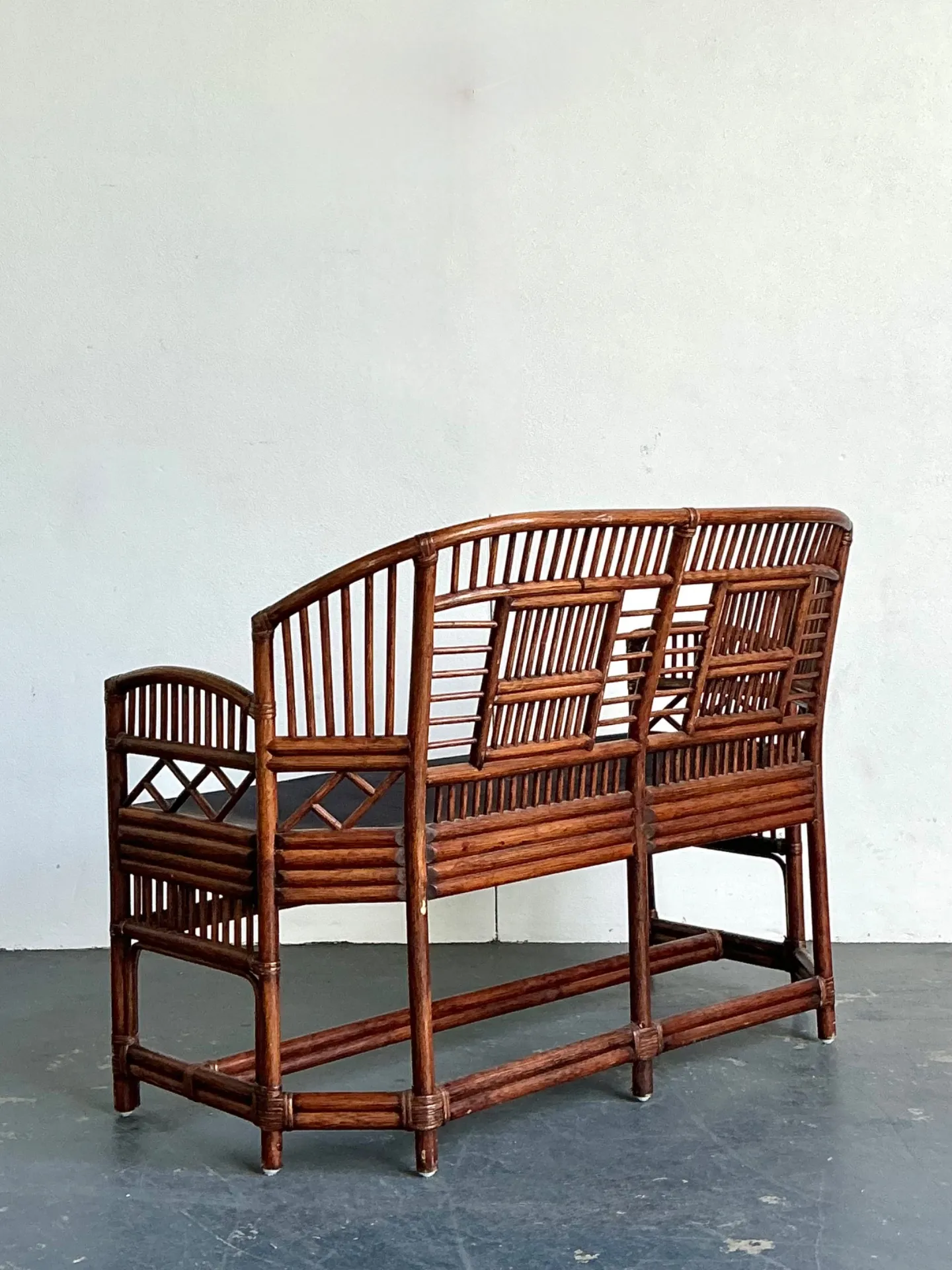 Vintage Brighton Pavillon Rattan Settee — additional photo 7