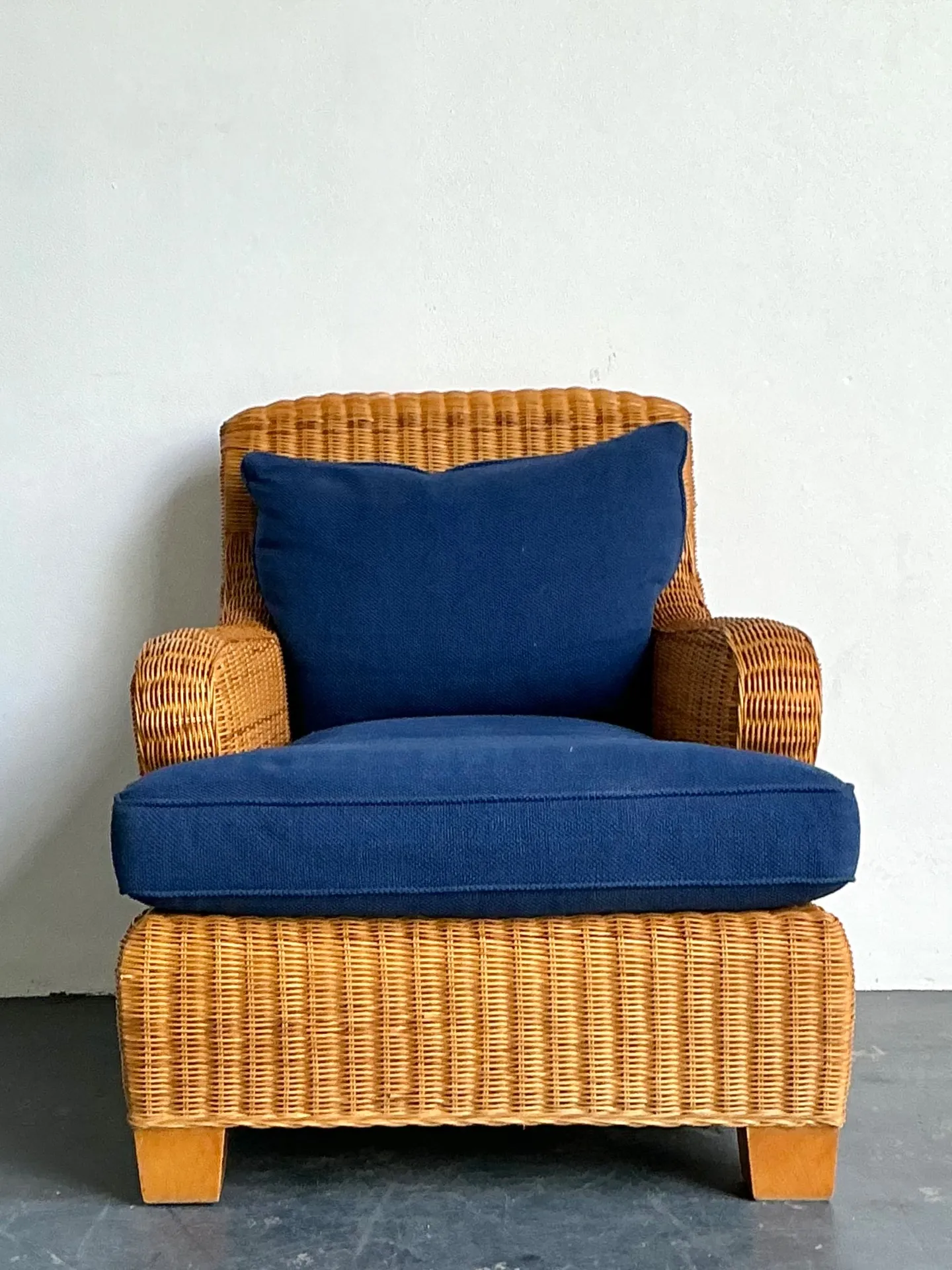 Vintage Ralph Lauren Woven Rattan Lounge Chair — additional photo 6