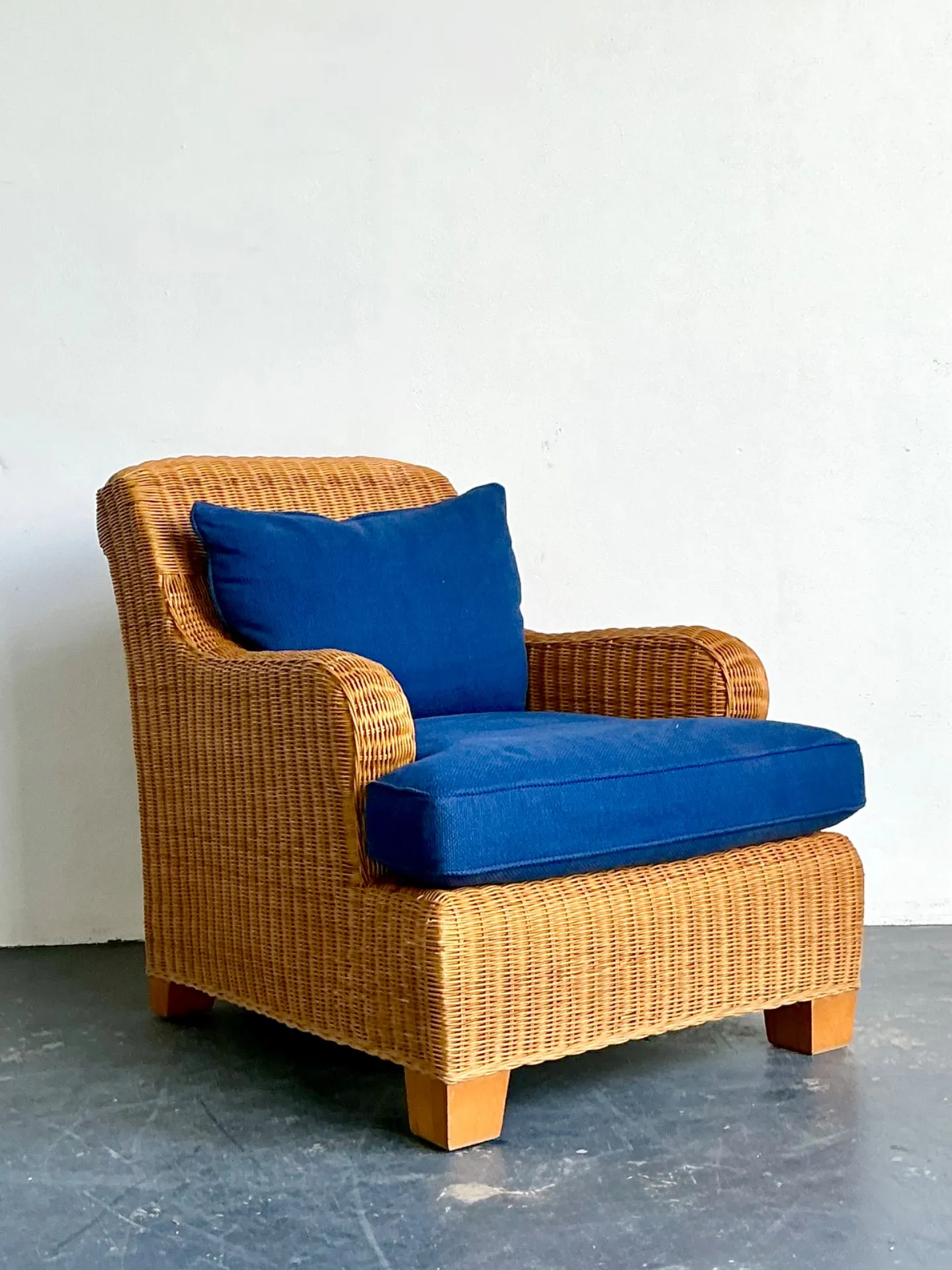Vintage Ralph Lauren Woven Rattan Lounge Chair — additional photo 5