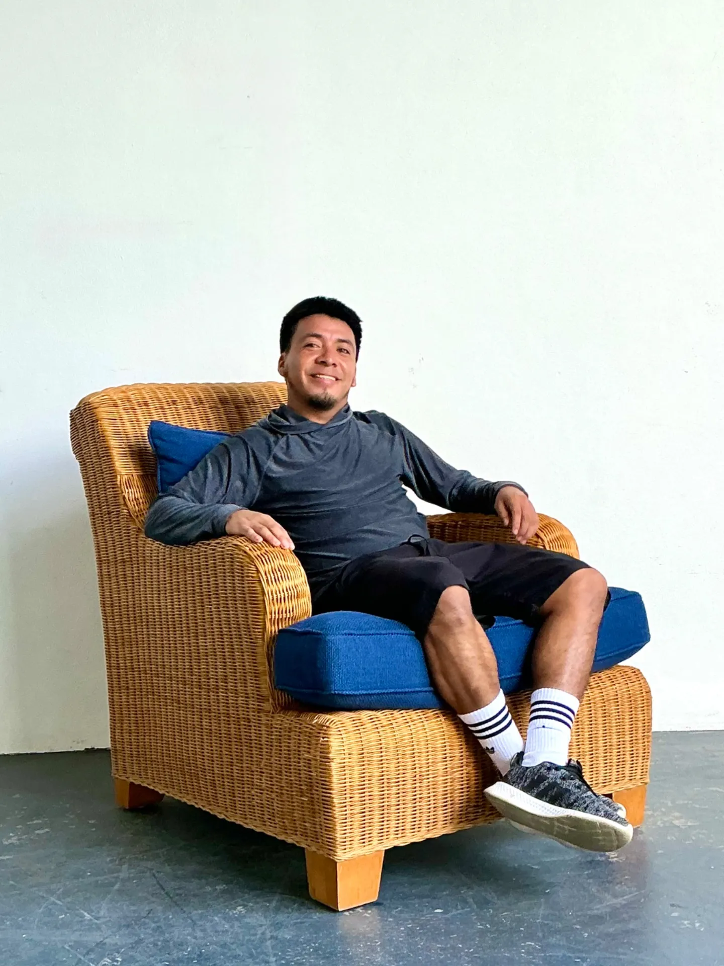 Vintage Ralph Lauren Woven Rattan Lounge Chair — additional photo 1