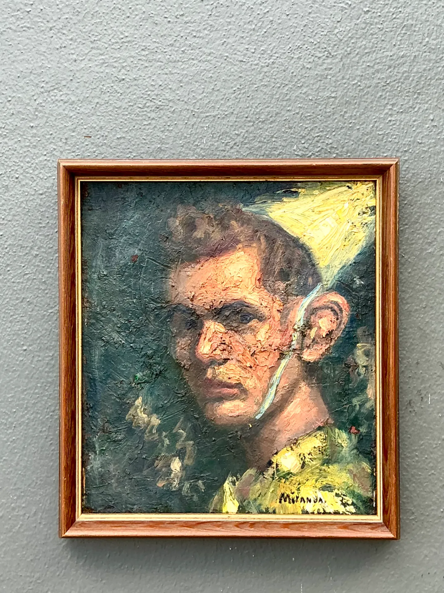 Vintage Figurative Oil Painting on Canvas — additional photo 7