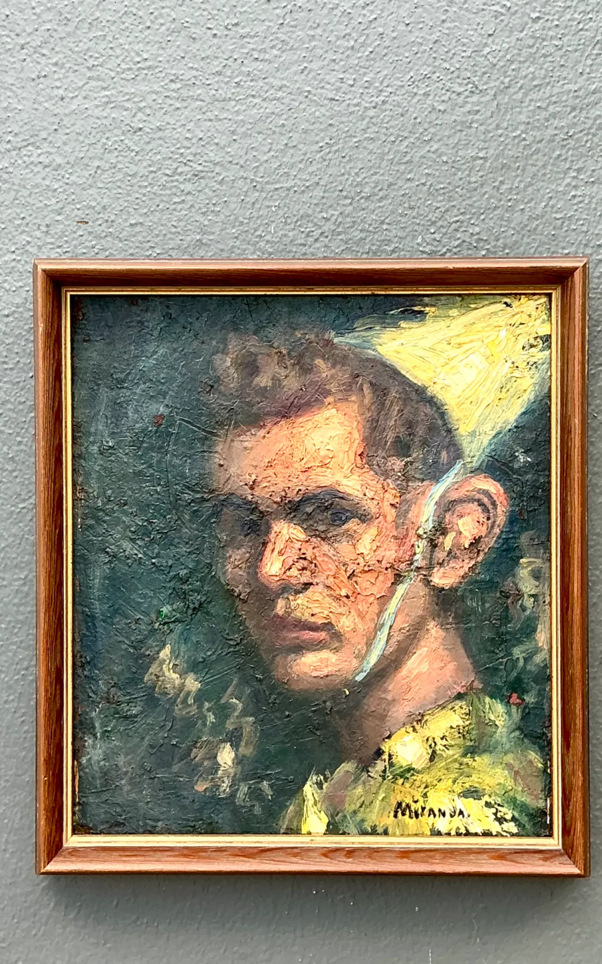 Vintage Figurative Oil Painting on Canvas — additional photo 7
