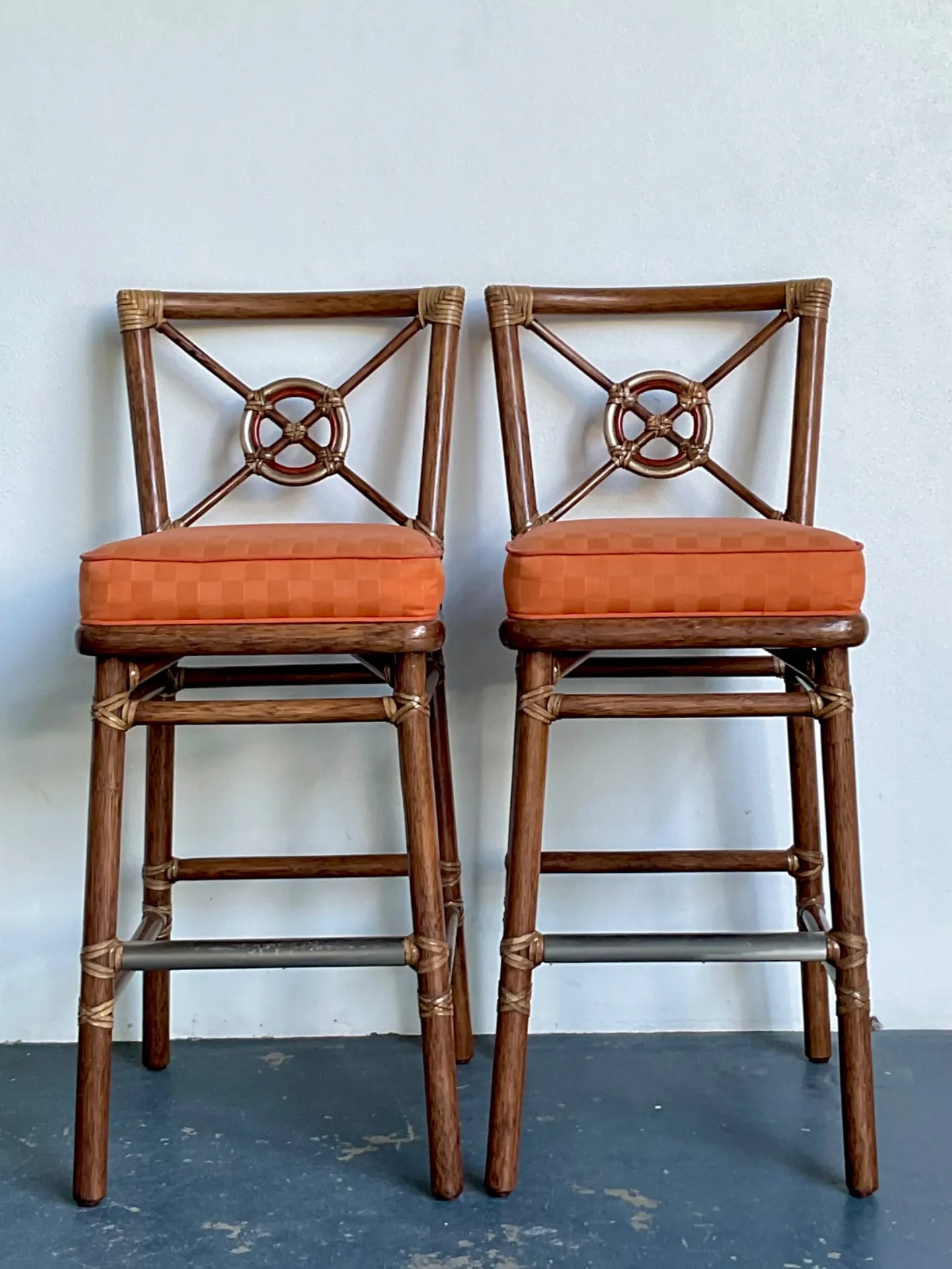 Vintage McGuire Target Back Bar Stools - A Pair — additional photo 7