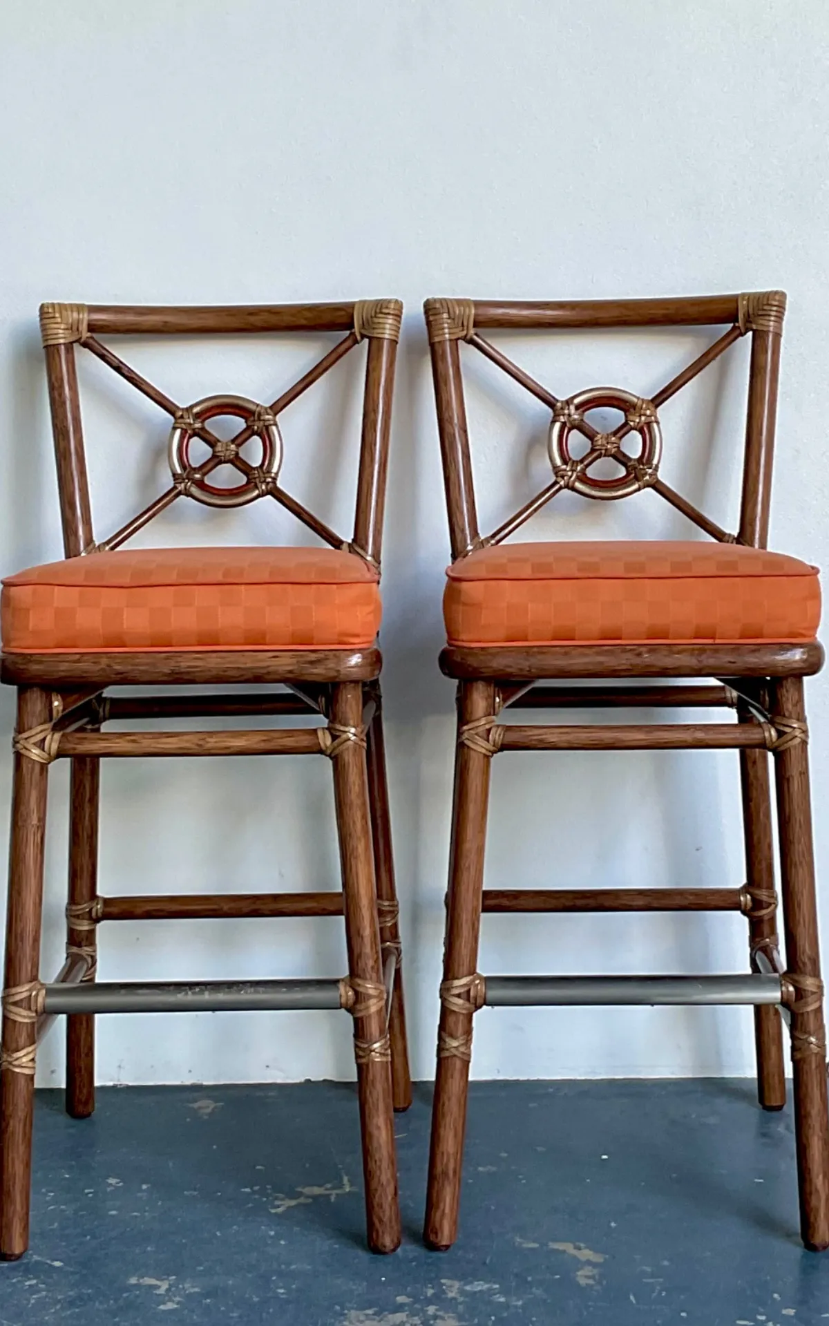 Vintage McGuire Target Back Bar Stools - A Pair — additional photo 7